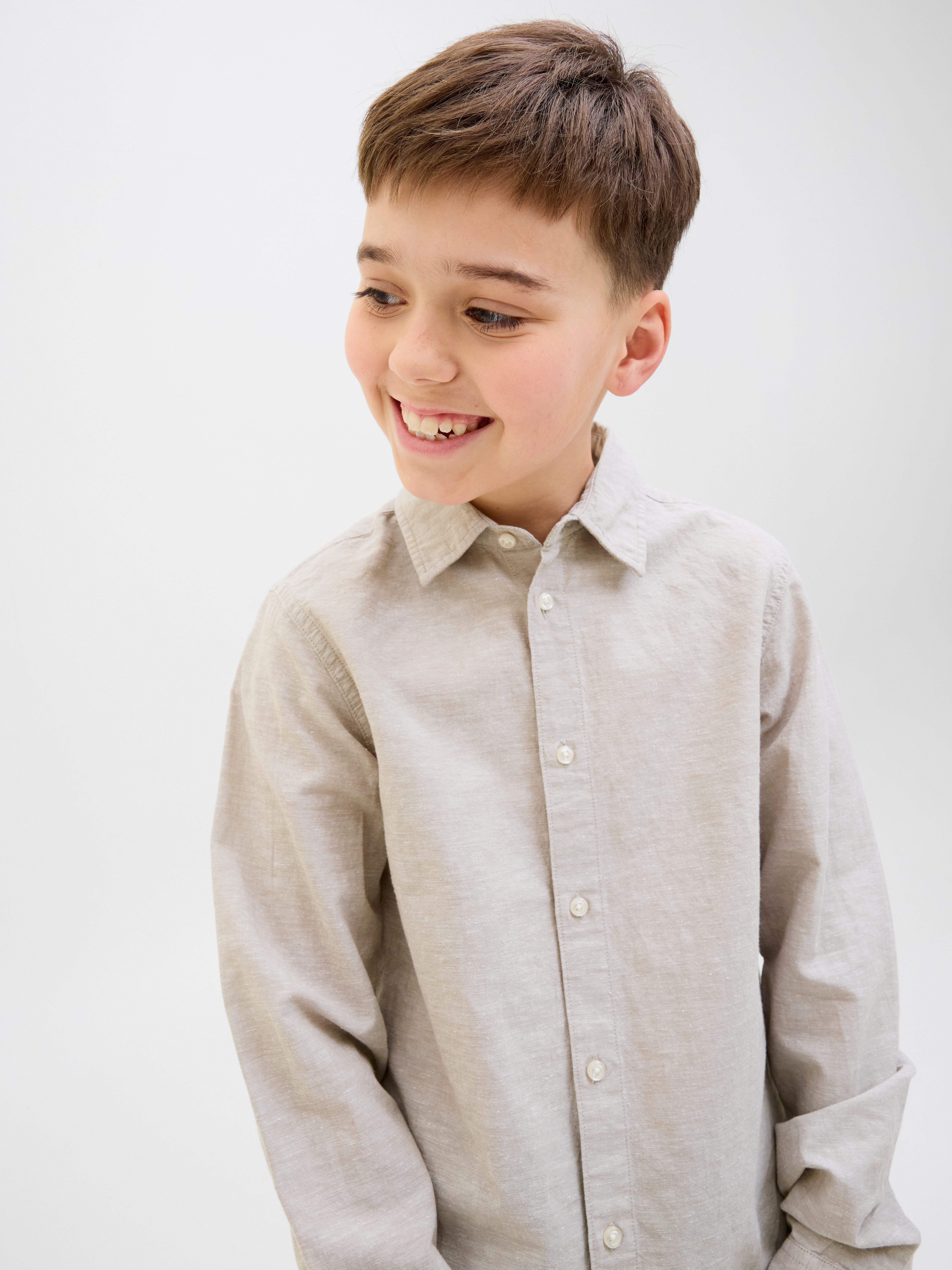 Jack & Jones Junior Overhemd met lange mouwen JJEBREEZE SHIRT LS SN JNR