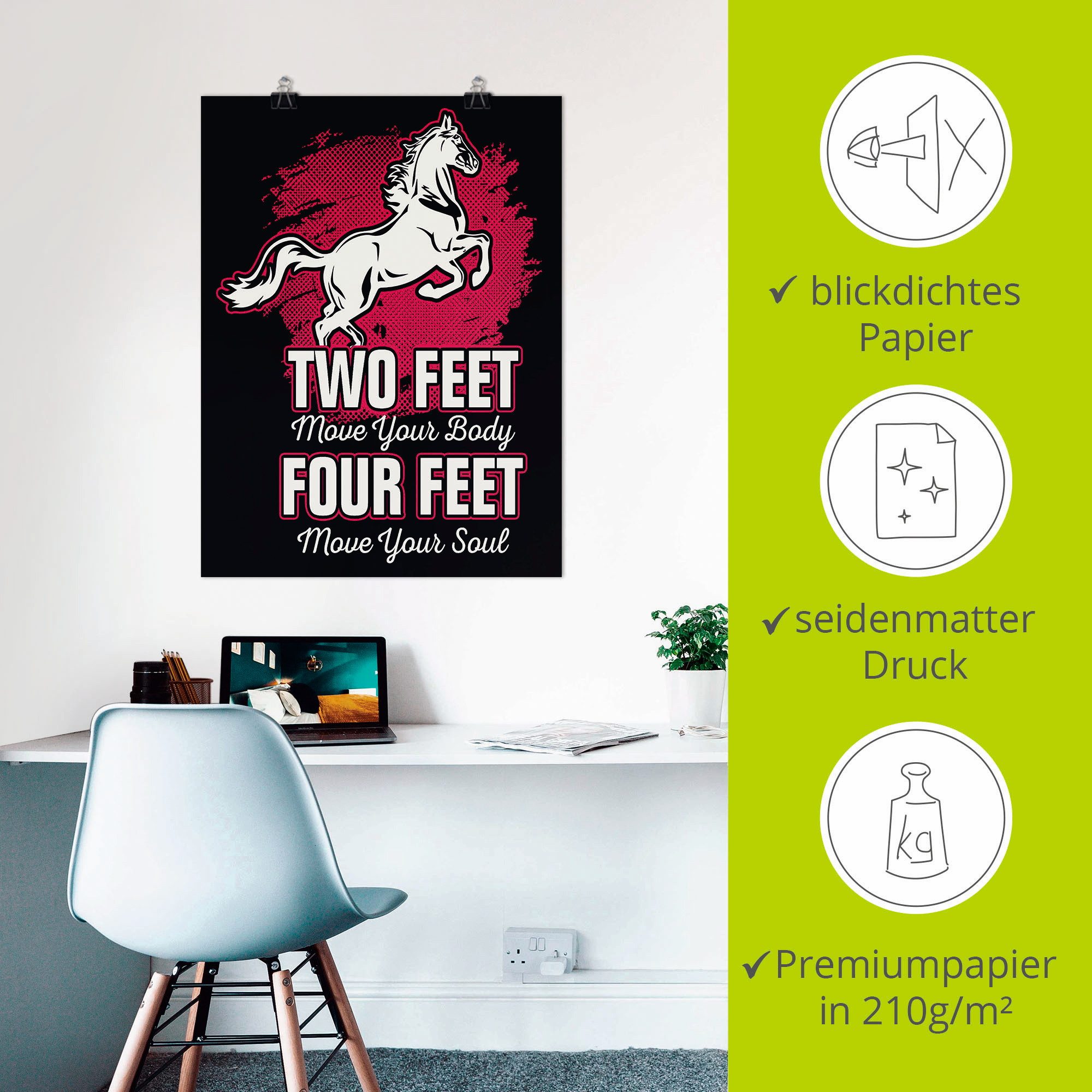 Artland Poster Artprint voor ruiters en paardenfans als artprint van aluminium, artprint op linnen, muursticker of poster in verschillende maten
