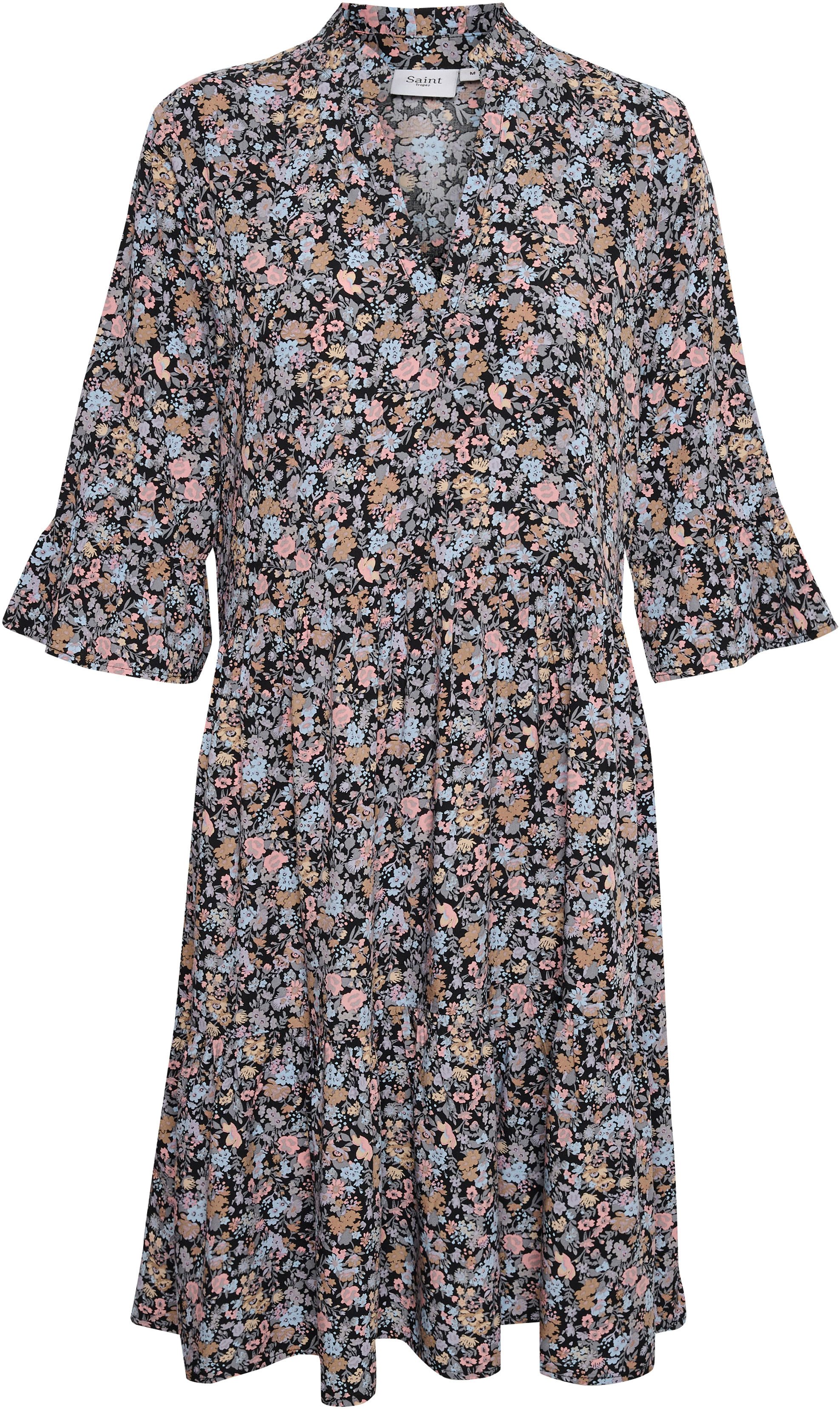 Saint Tropez Blousejurk EdaSZ dress met volants en 3/4 mouwen