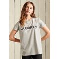 superdry t-shirt core t-shirt met logo grijs