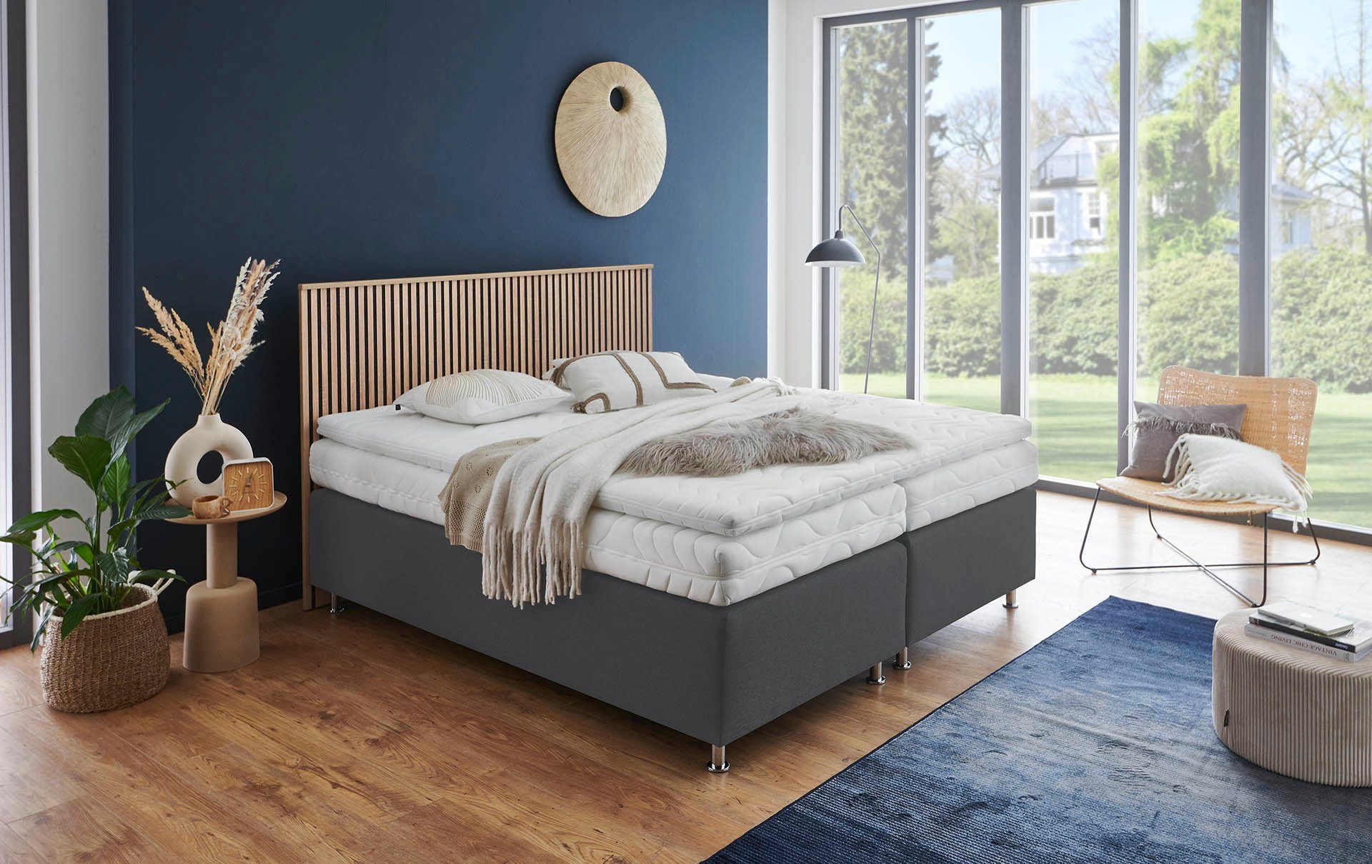 Westfalia Polsterbetten Boxspring Quercus naar keuze met ledverlichting, 3 matrassoorten ter keuze