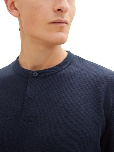 Tom Tailor Shirt met lange mouwen uit gestructureerde stof