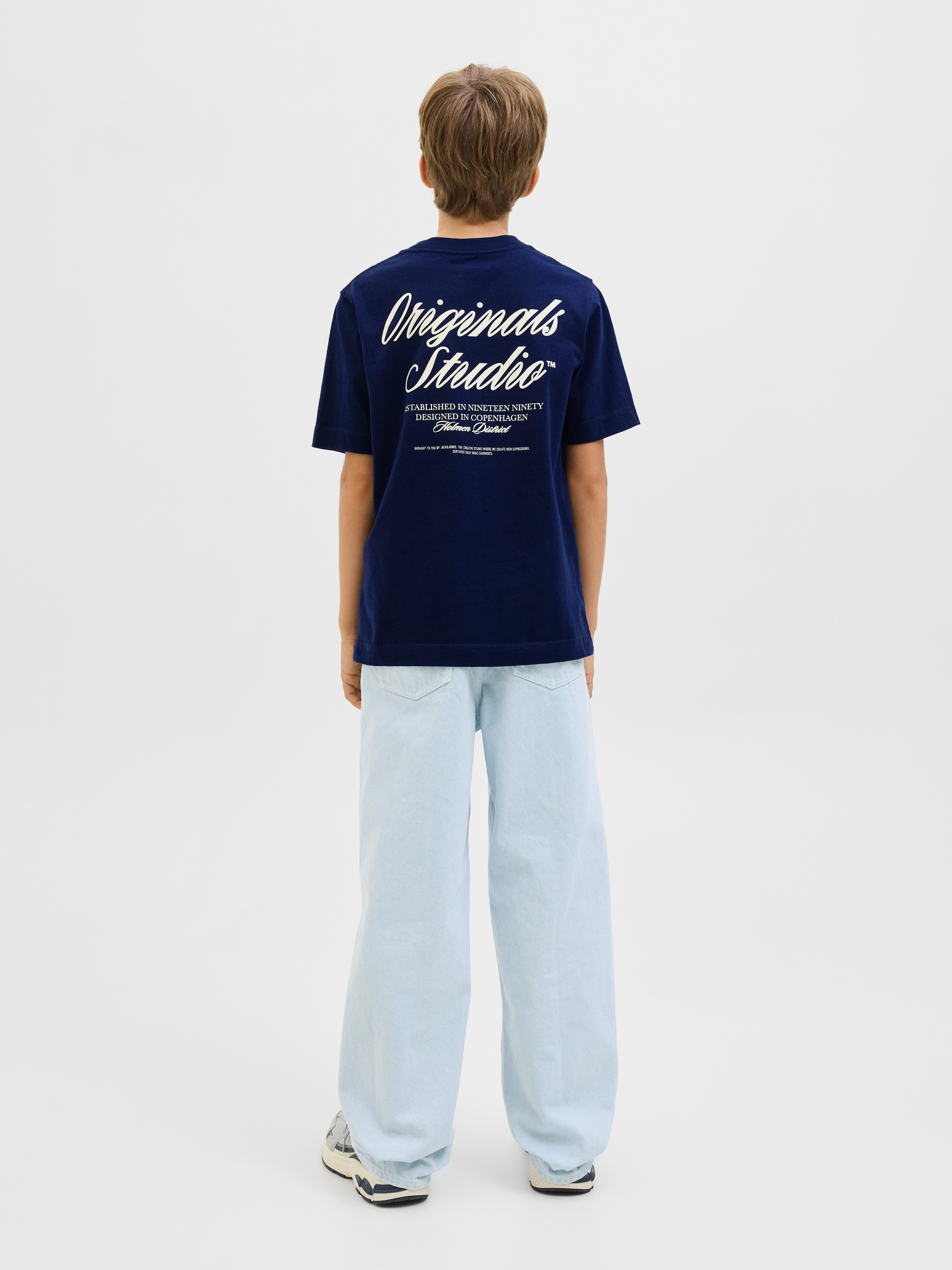 Jack & Jones Junior T-shirt JORNORREBRO TYPO TEE SS CREW NECK SN JNR