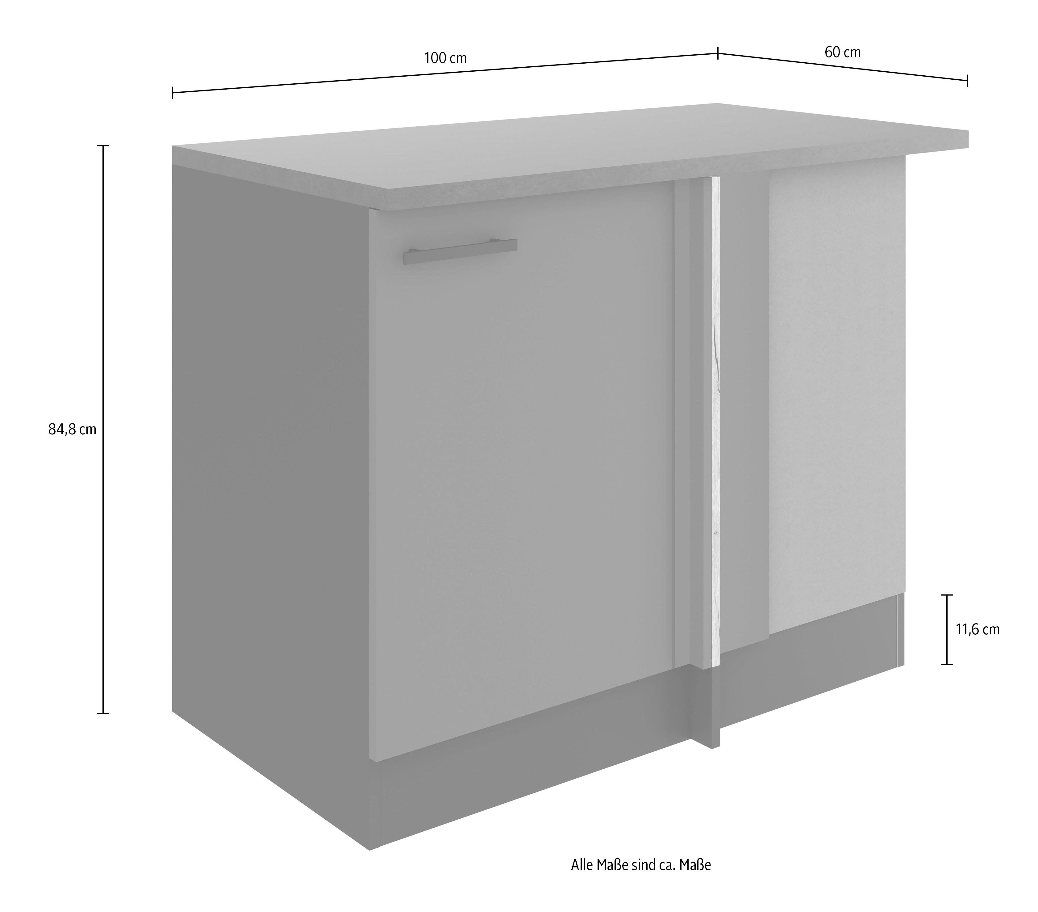OPTIFIT Hoekonderkast Palma Breedte 100 cm, deuropening verwisselbaar