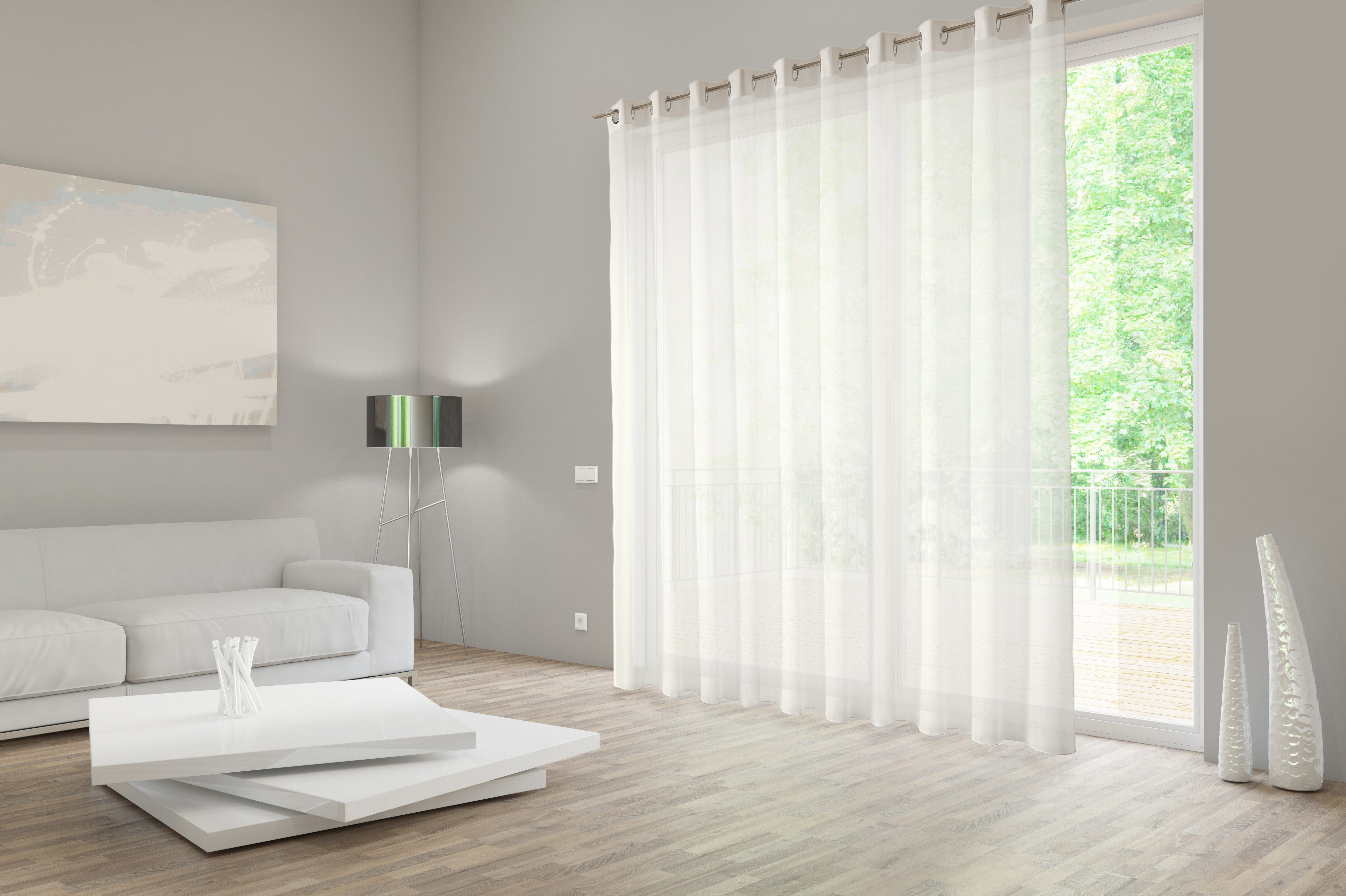 Neutex for you! Gordijn Kiss Ooggordijn met metalen ogen, breedte 142 cm, op maat (1 stuk)