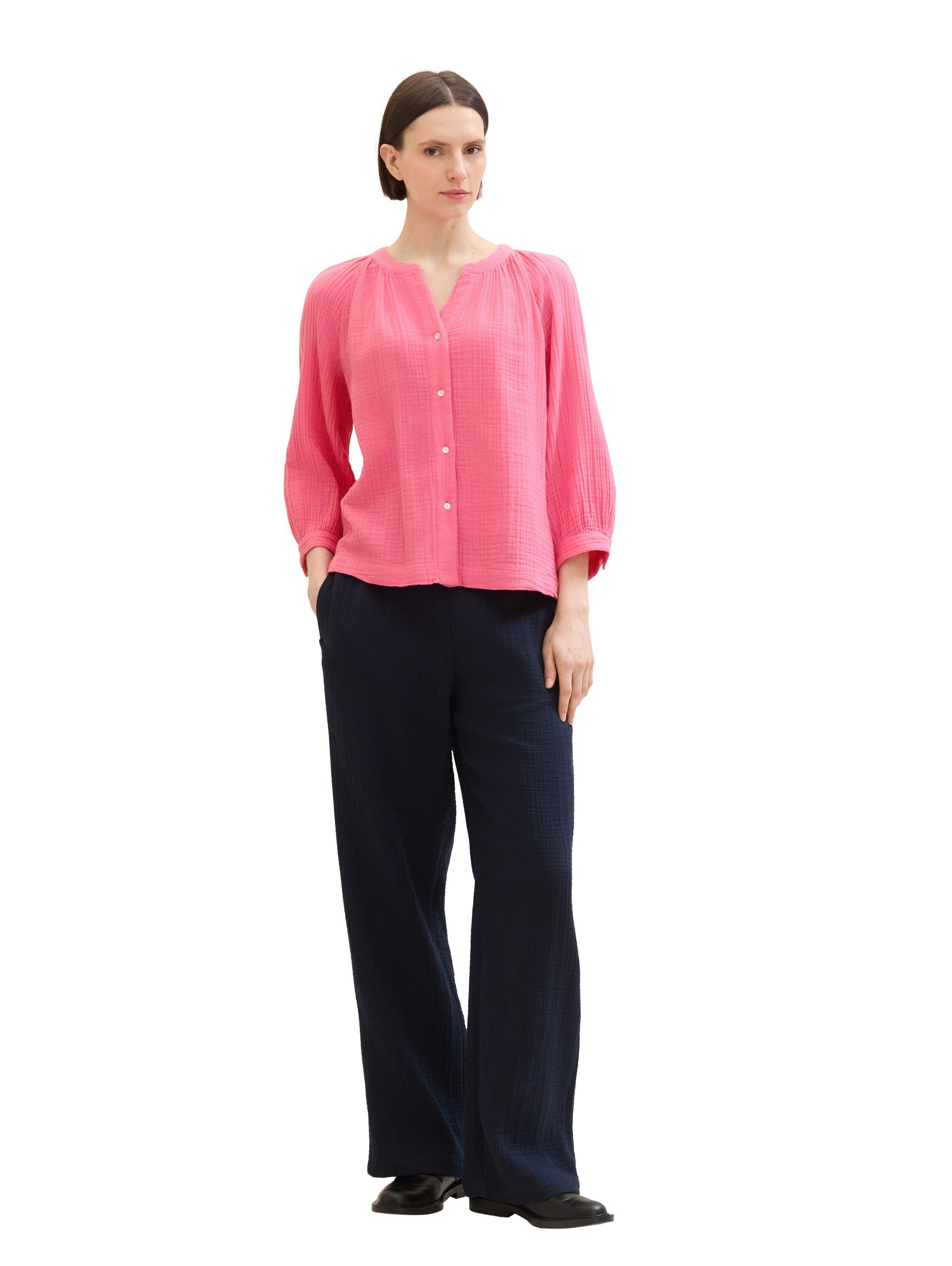 Tom Tailor Gekreukte blouse in krinkel-look