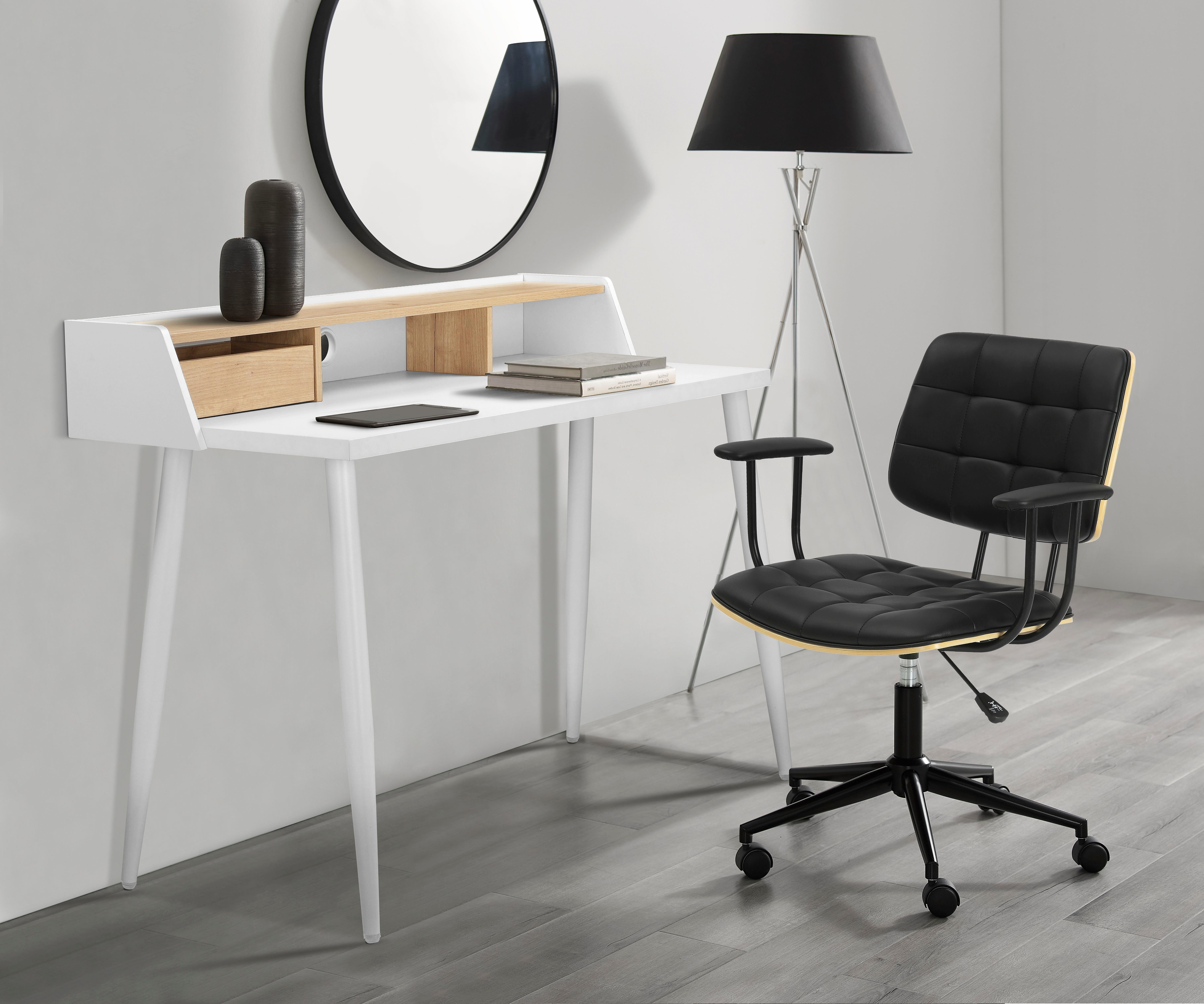 andas Bureau RORBY Laptoptafel, thuiswerkplek, metalen poten, kabeldoorvoer, breedte 120 cm