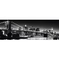 reinders! wanddecoratie new york - brooklyn bridge black  90-30 cm zwart