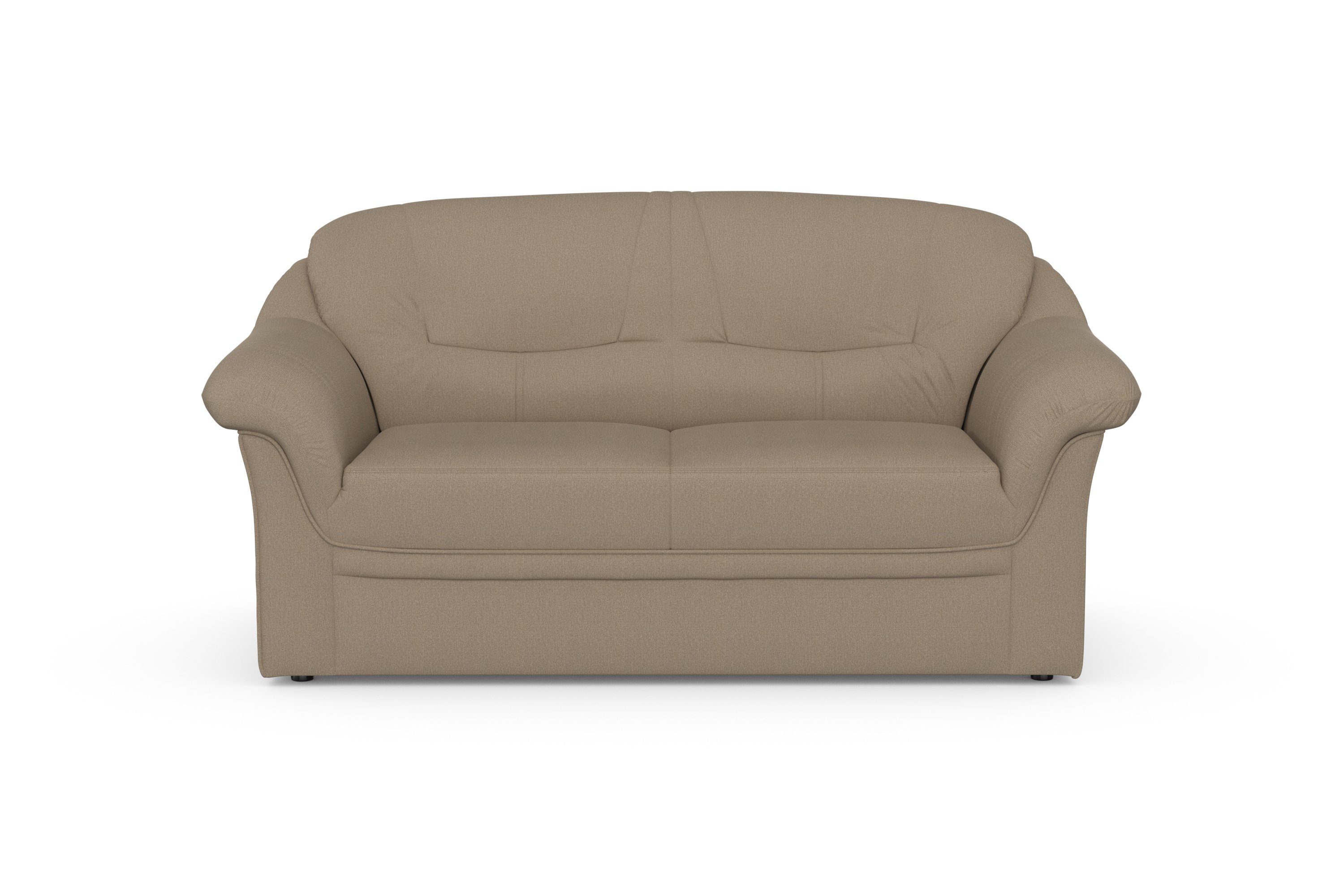 DOMO collection 2-zitsbank Montana voor kleine ruimtes, breedte 146cm, comfortabel en tijdloos bruin, 2-zitsbanken, 146 cm