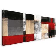 home affaire artprint op linnen square 150-57 cm rood