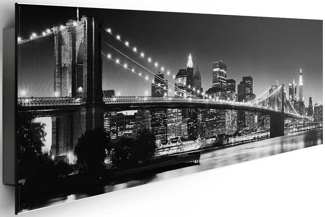 Reinders! Wanddecoratie New York - Brooklyn Bridge black &