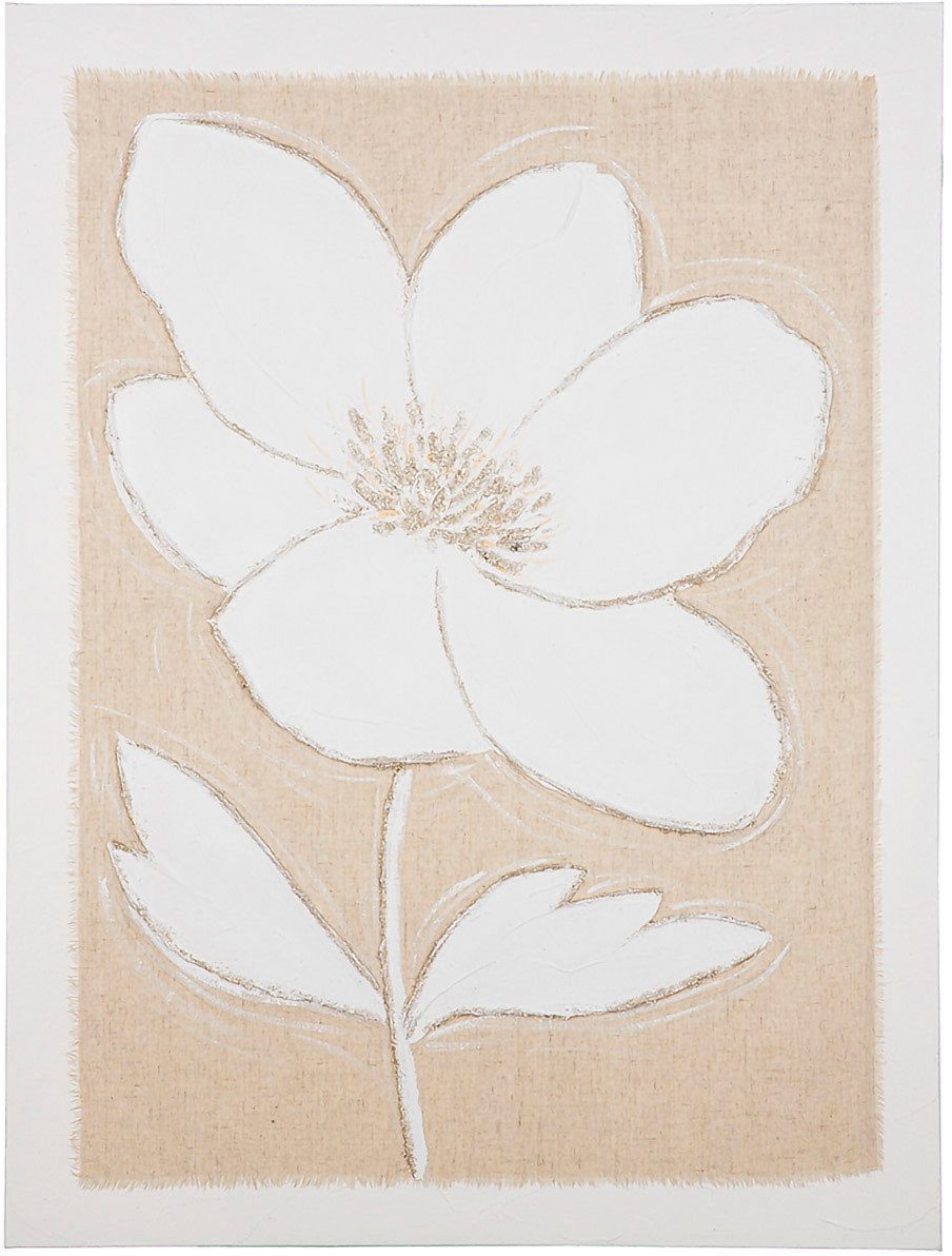 GILDE Artprint op linnen Afbeelding "Bloem op doek" (1 stuk)