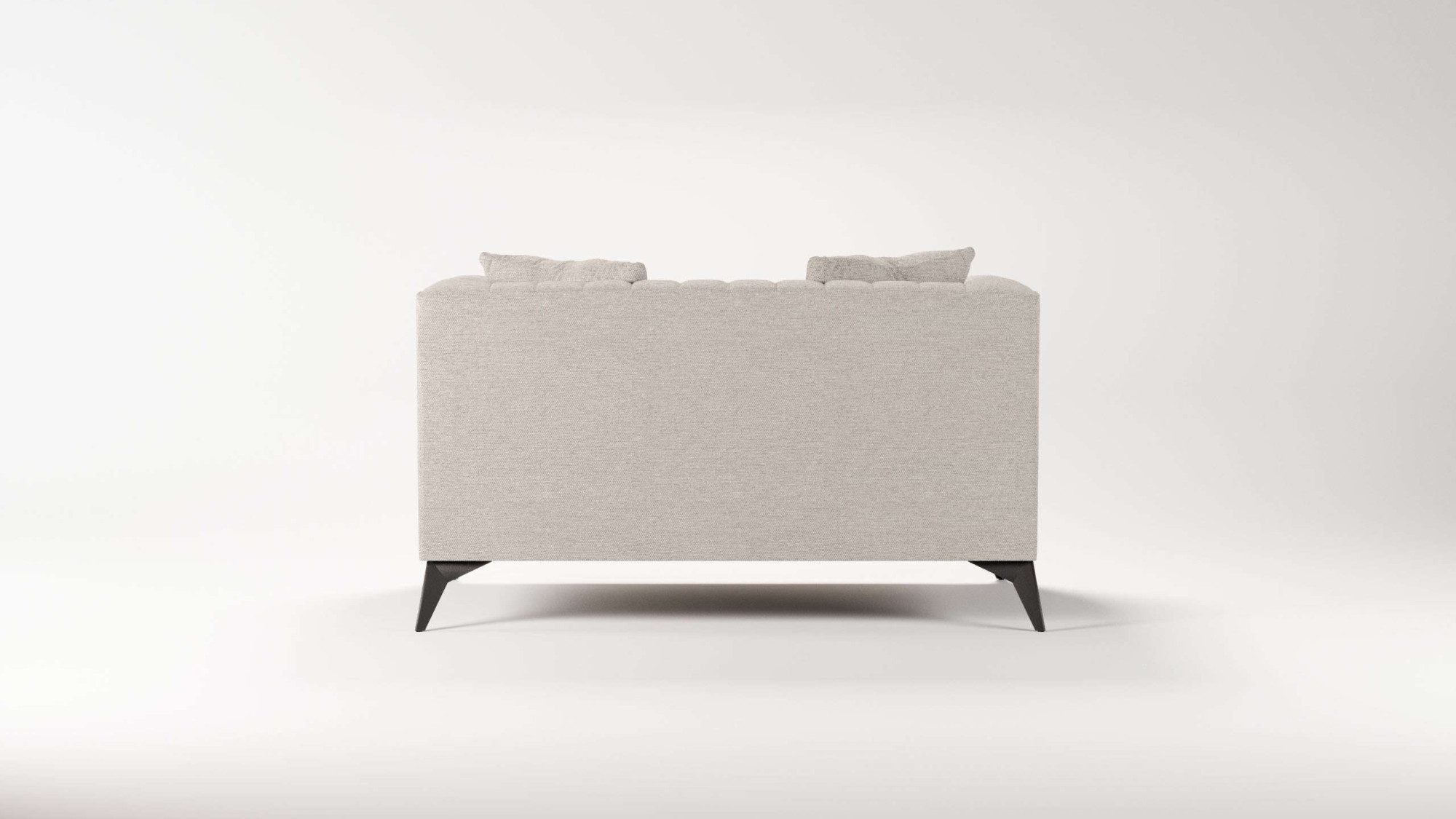 Places of Style Loveseat MATTHEW loungestoel, afmetingen B/D/H: 130/86/74 cm incl. sierkussen, fijne stiksels in de rug, belastbaar tot 200kg