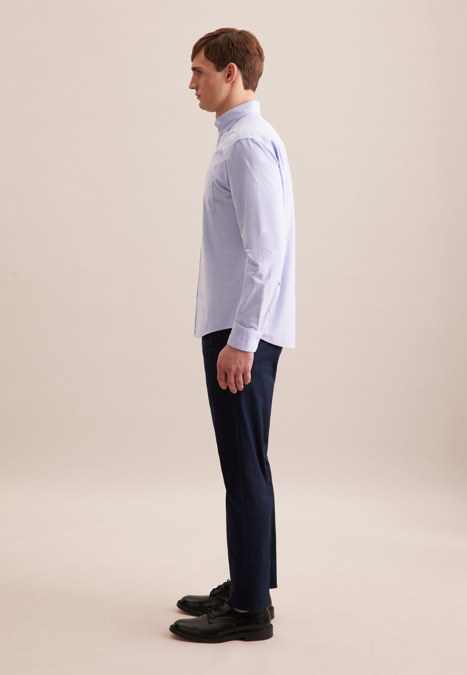 seidensticker Businessoverhemd Regular 1/1 button-down kraag effen