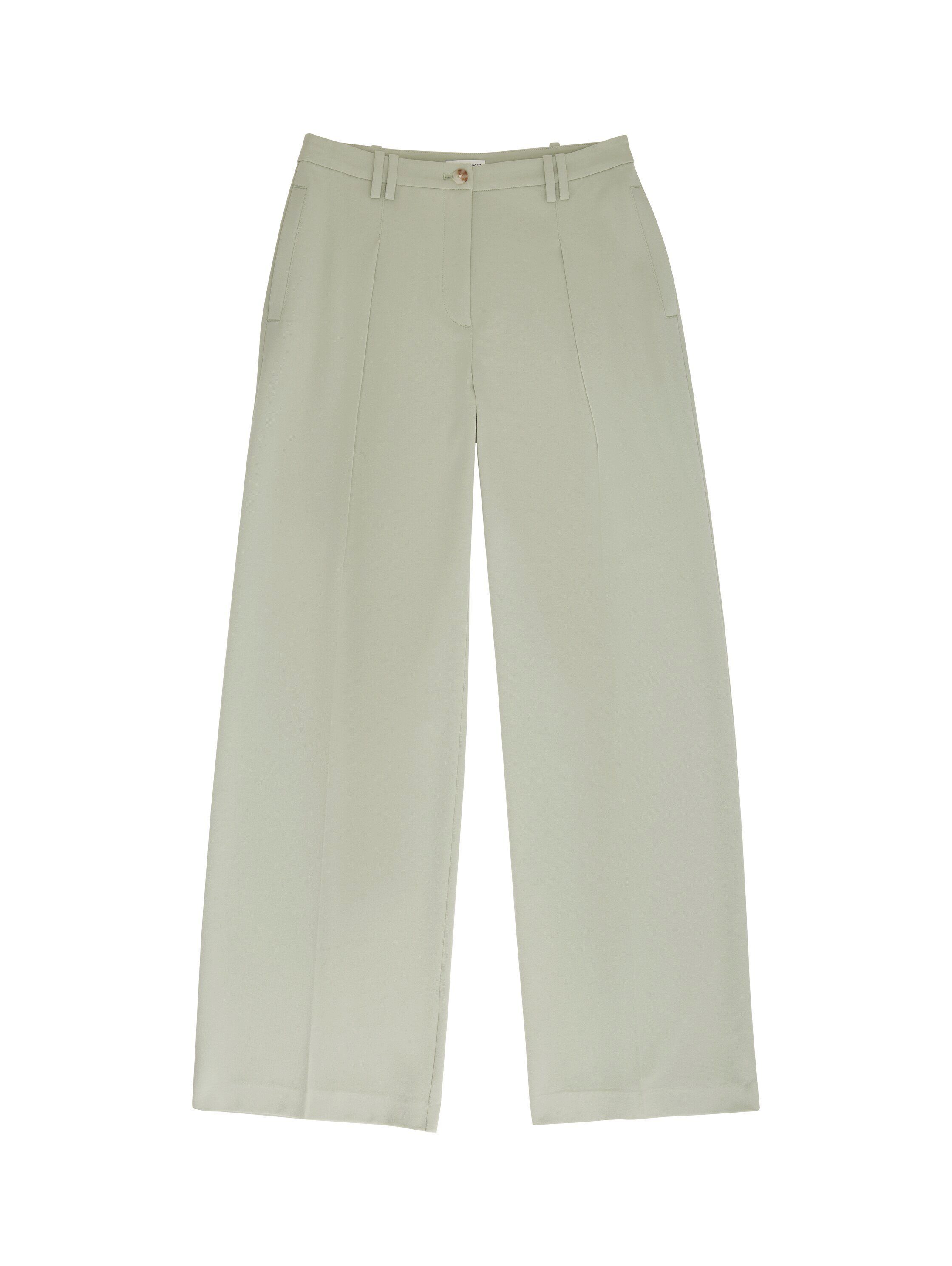 Tom Tailor Bandplooibroek Lea Wide Leg met wijde pijpen