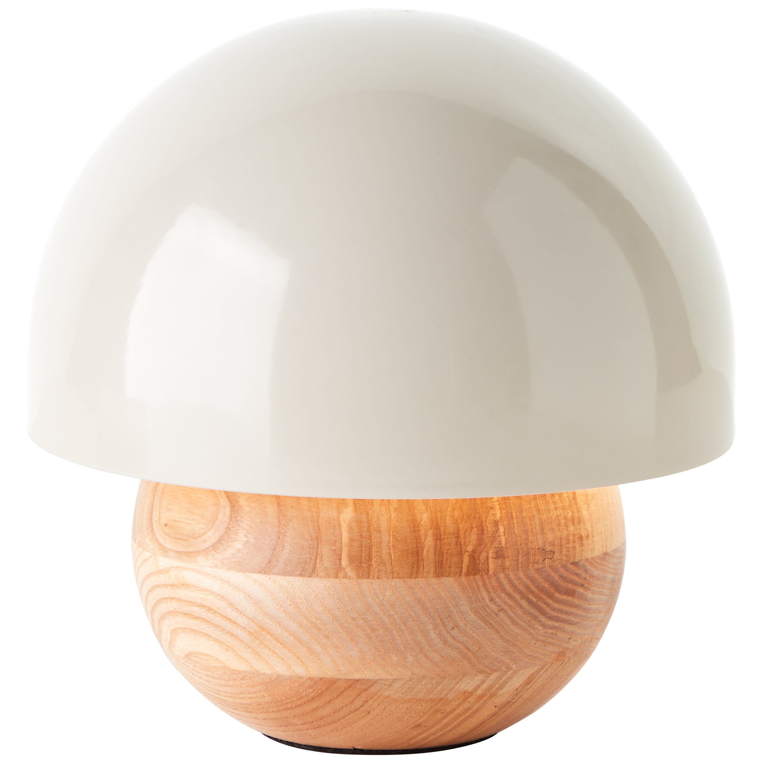 Brilliant Leuchten Tafellamp Nalam Paddenstoel tafellamp, Ø 20 cm, E14, hout/metaal