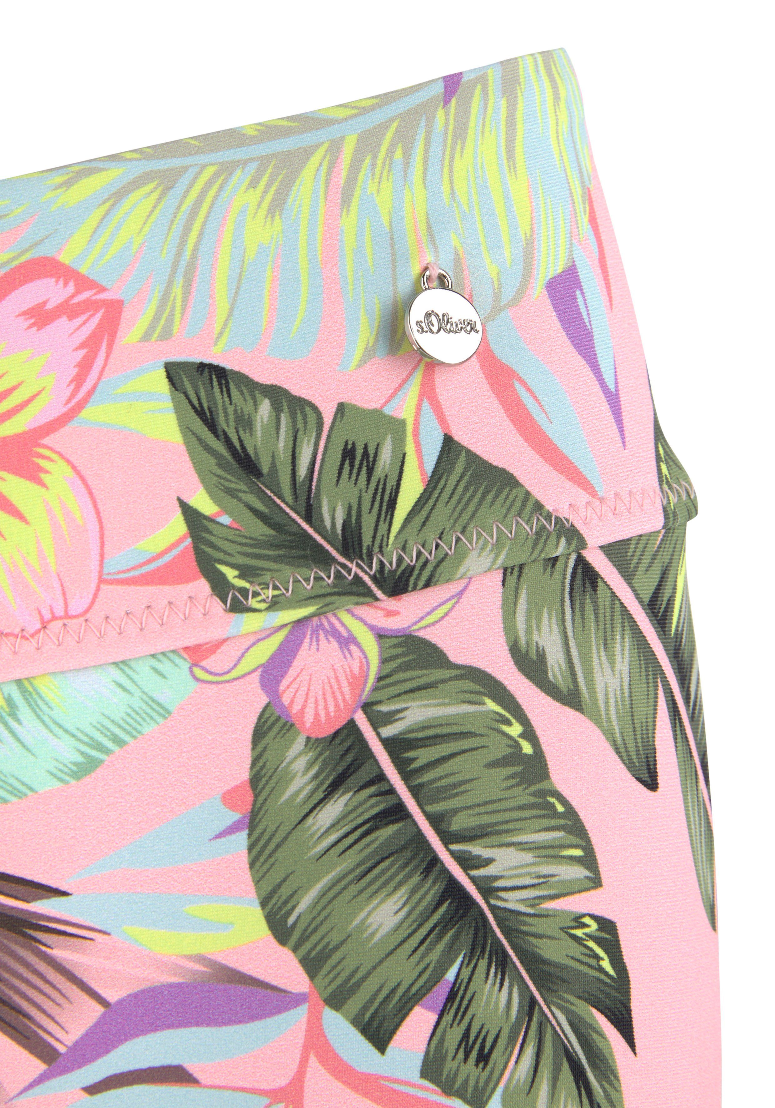 s.Oliver RED LABEL Beachwear Bikini-hotpants AZALEA in tropische print