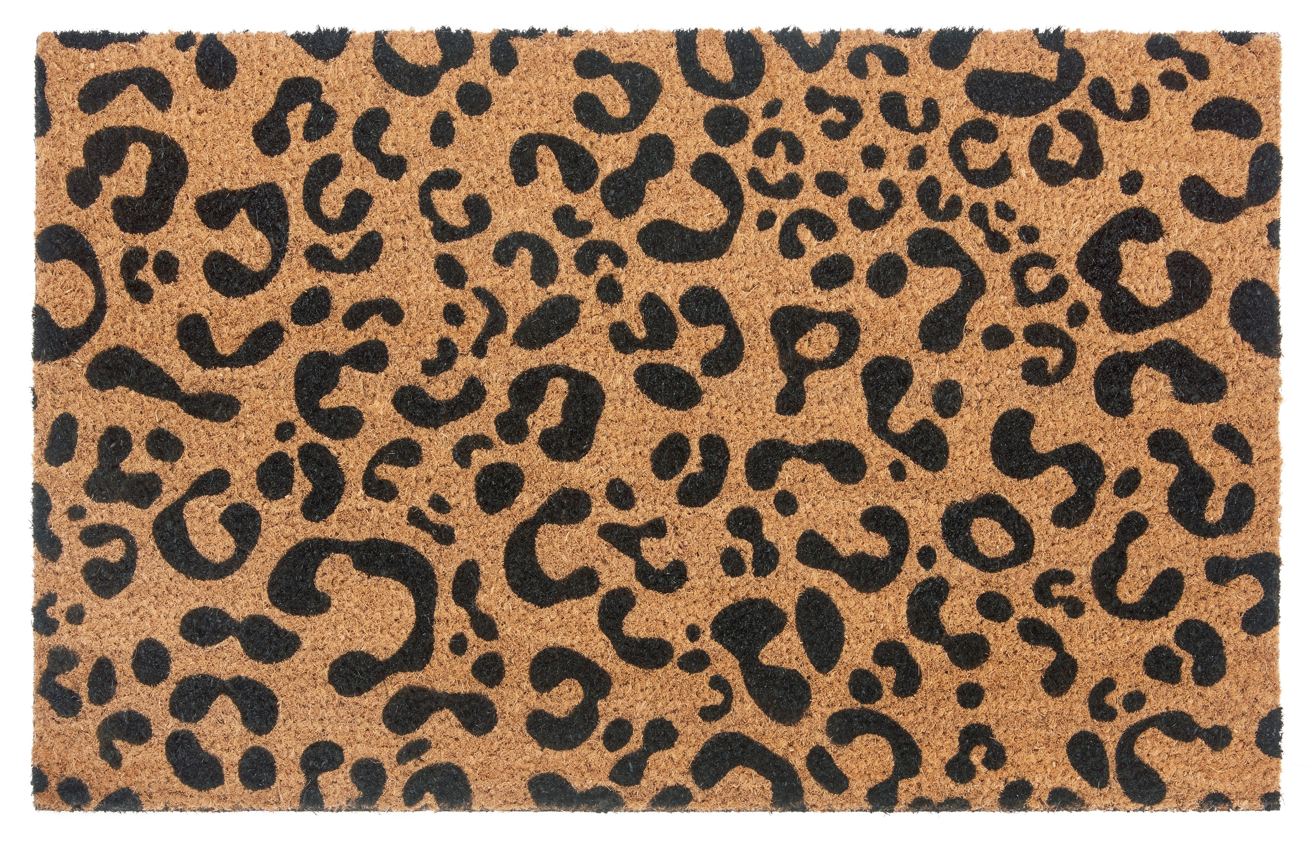 HANSE Home Mat Mix Mats Kokos Leopard Look, deurmat Kokos, vuilopvangmat, outdoor, antislip, binnen, kokosmat, gang