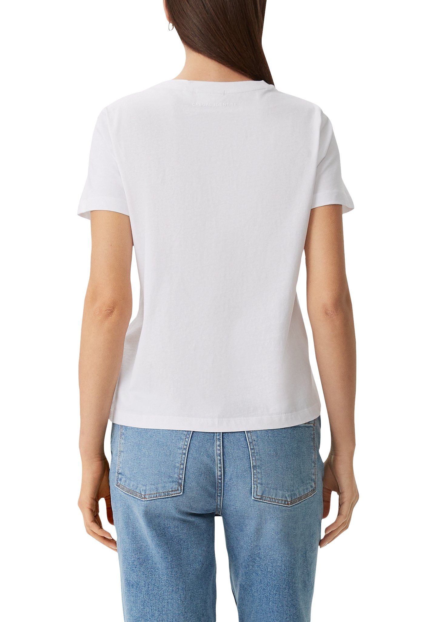 Comma T-shirt met print op borsthoogte