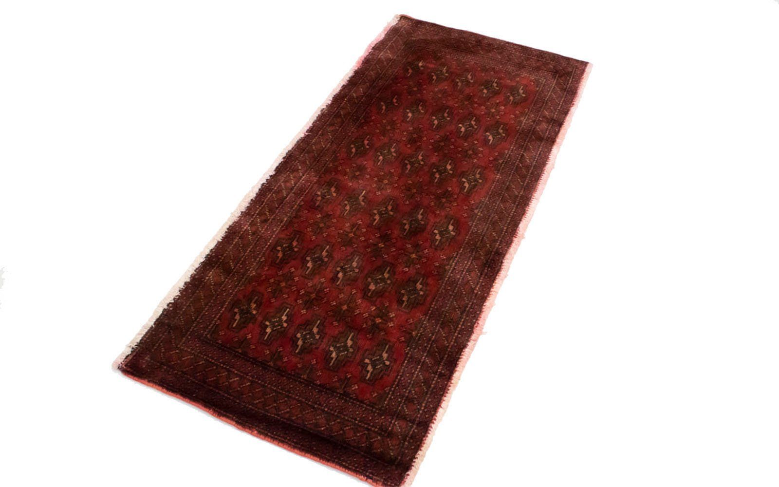 morgenland Wollen kleed Turkaman vloerkleed met de hand geknoopt rood