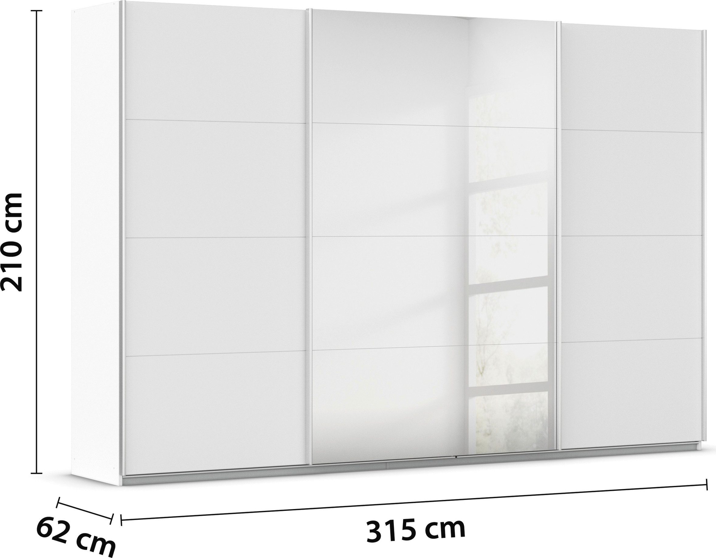 rauch Schuifdeurkast Kledingkast kast OTTO´S CHOICE garderobe AGORDO Top interieur, in 4 breedtes en 2 hoogtes MADE IN GERMANY