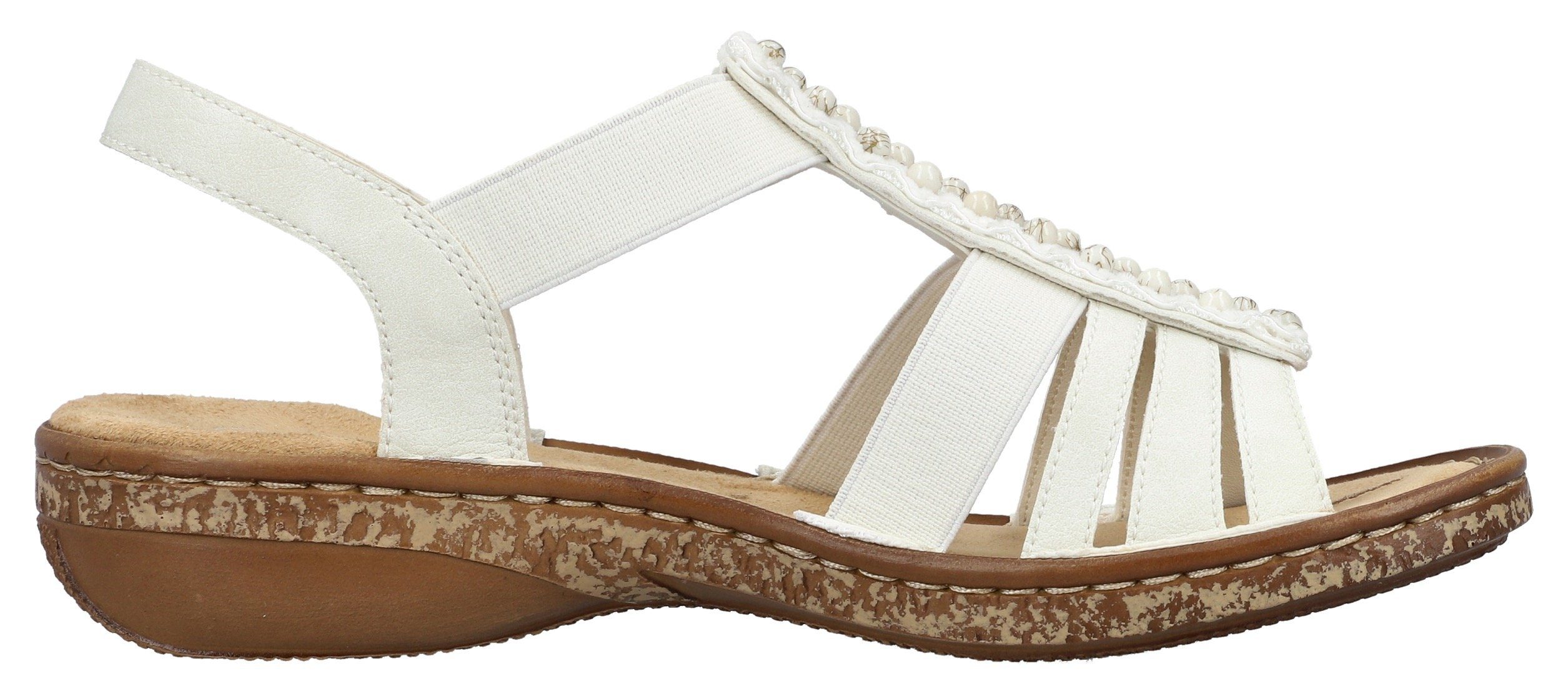 Rieker Sandalen , zomerschoen, sandaal, sleehak, met elastiek