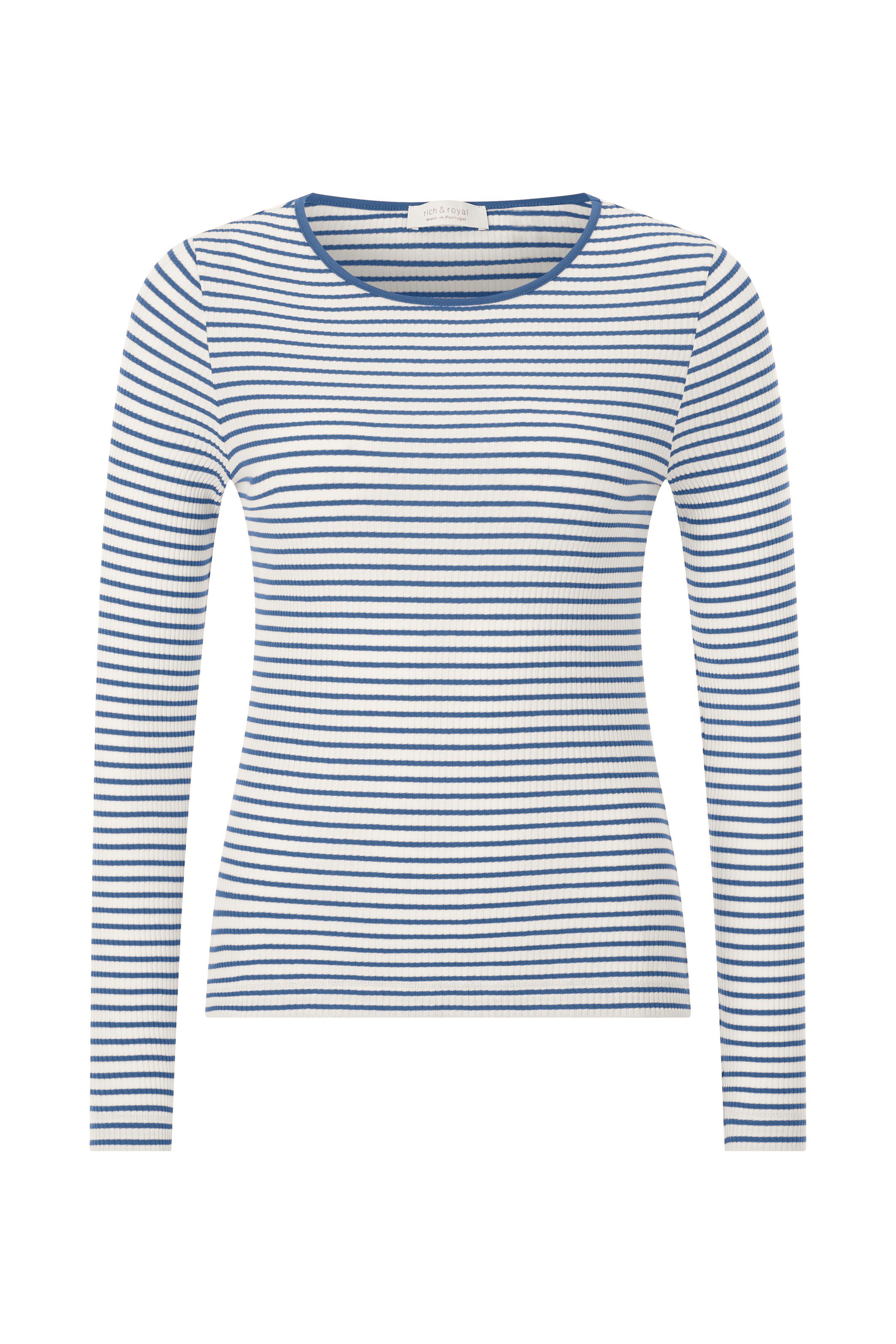Rich & Royal Shirt met lange mouwen Met merkenlabel op de rug