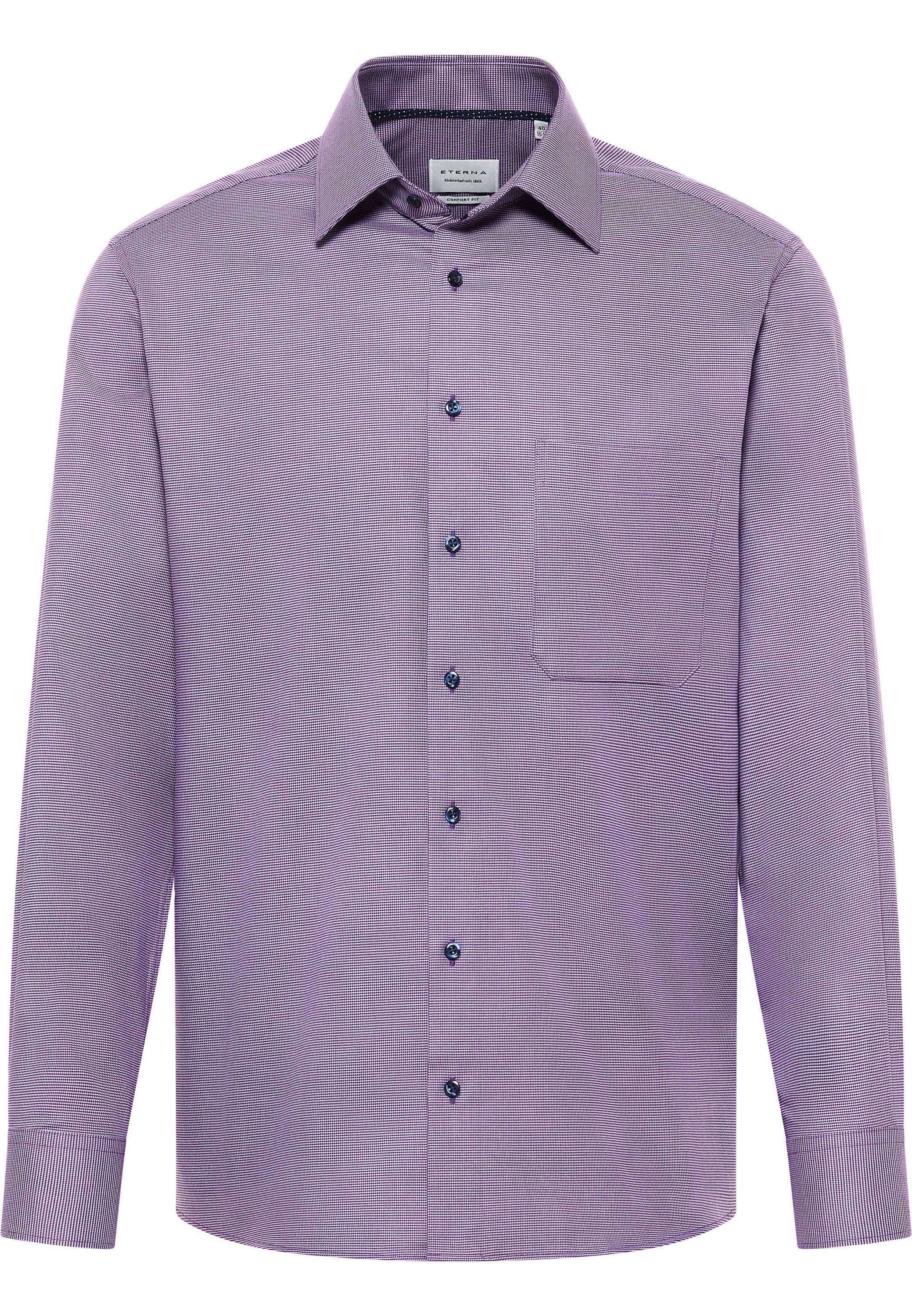 Eterna Overhemd met lange mouwen Comfort fit NON IRON (strijkvrij)