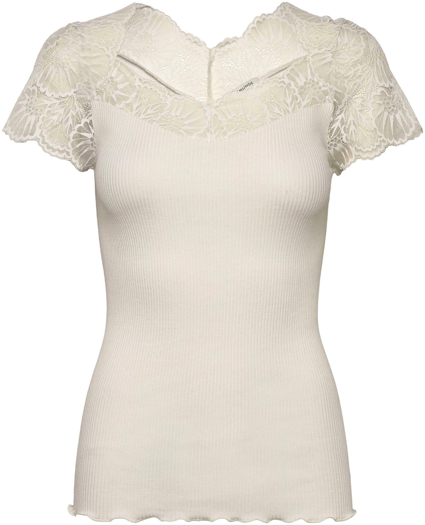rosemunde T-shirt prachtige, elastische vintage kantafwerking