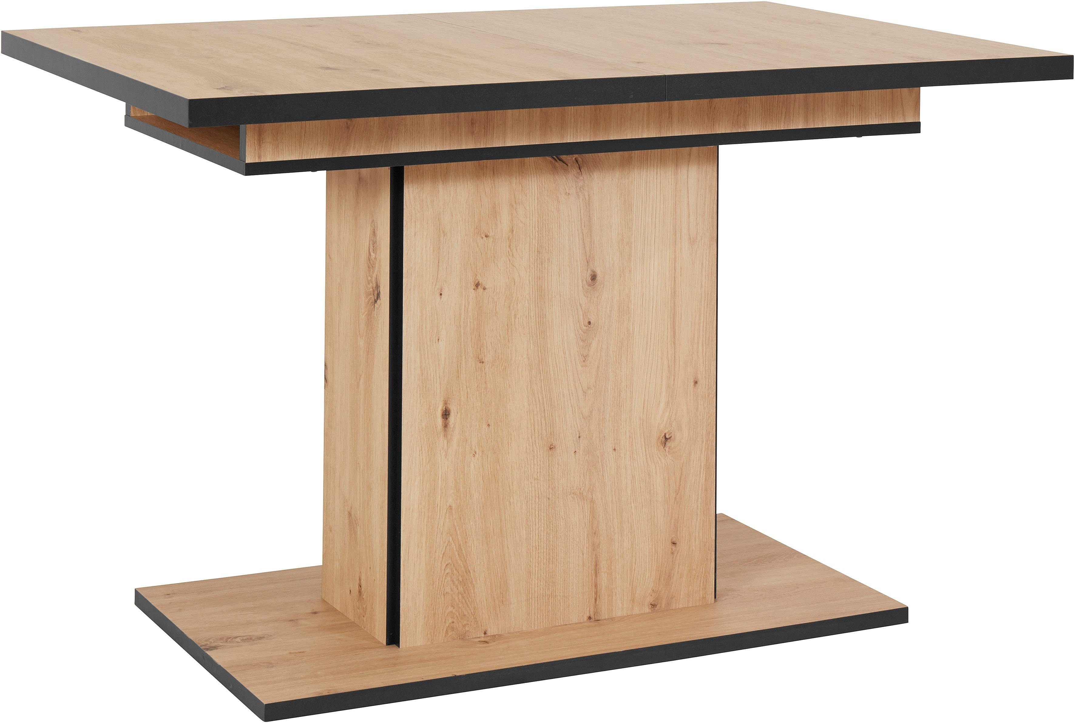 HELA Eettafel Ariana Bestseller, tafel, keukentafel, uitschuiftafel door binnenin geplaatste inlegbladen uittrekbaar 120-160 cm