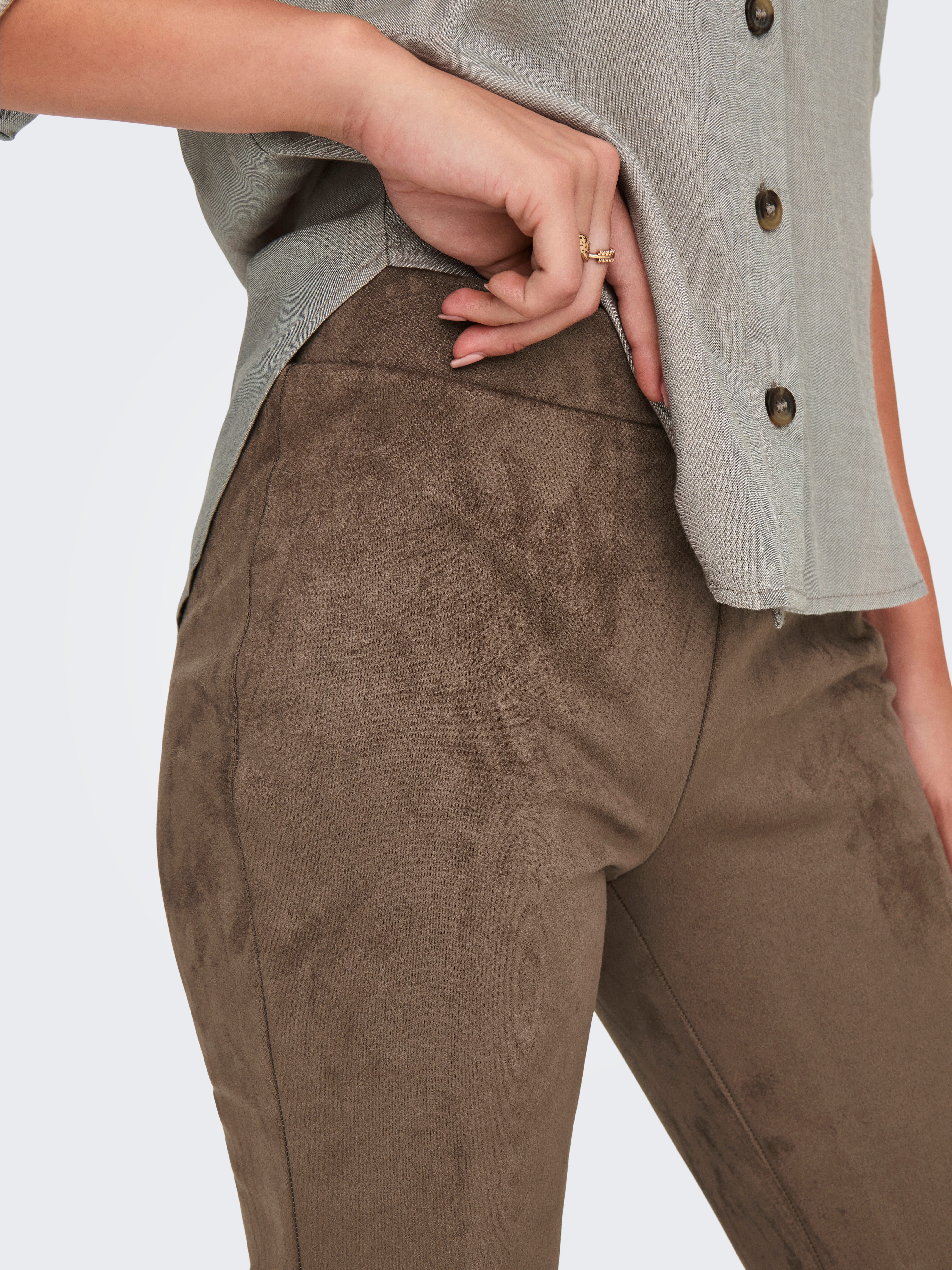 Only Jeggings ONLANGALINE HW FAUX SUEDE LEGGING CC PNT