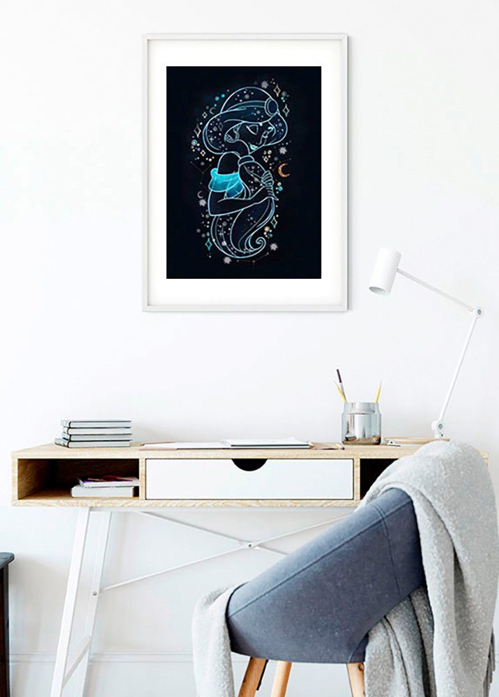 Komar Wanddecoratie Jasmijn sterren Wanddecoratie voor de kinderkamer - zonder lijst (1 stuk)