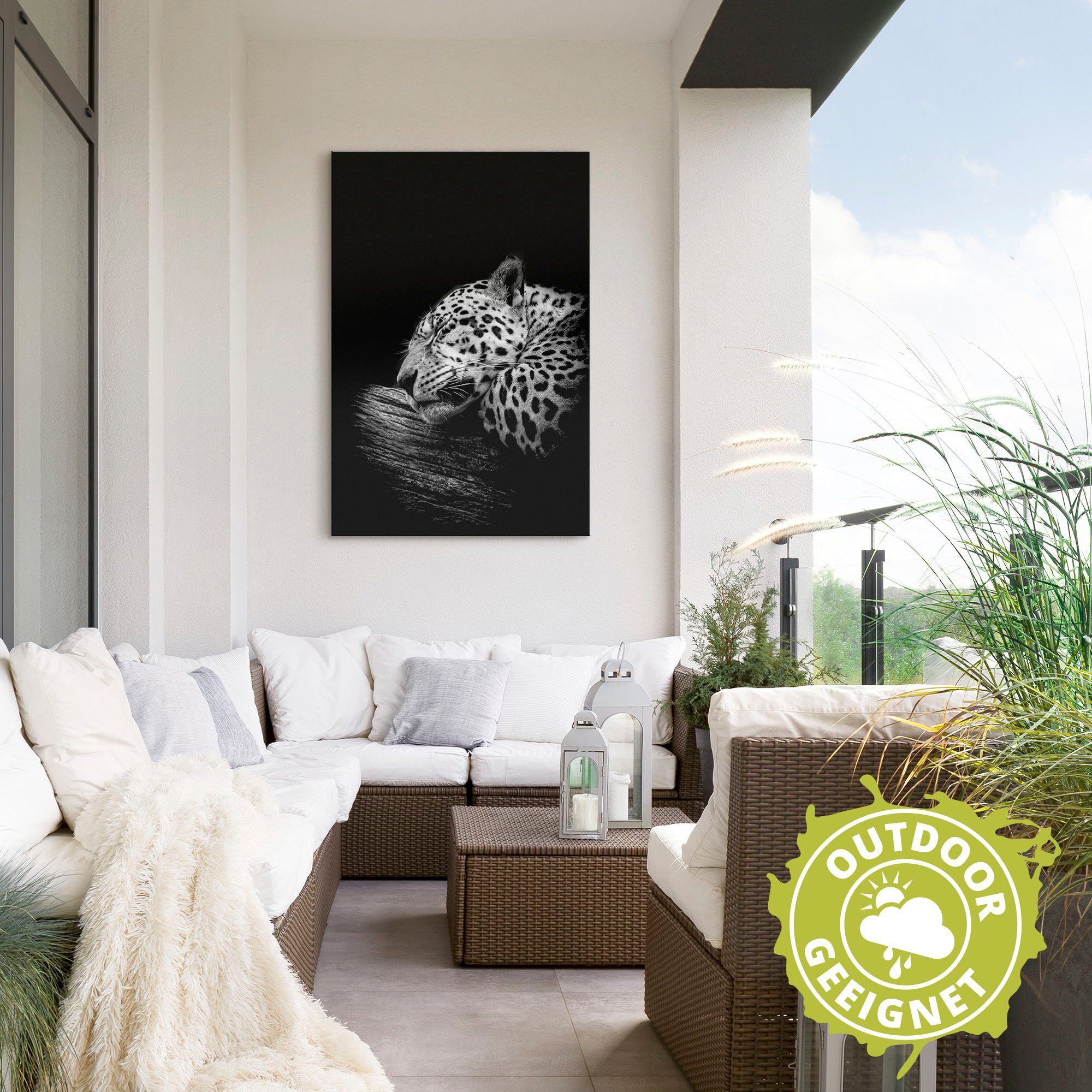 Artland Artprint De slapende jaguar als artprint van aluminium, artprint voor buiten, artprint op linnen, poster in verschillende maten. maten
