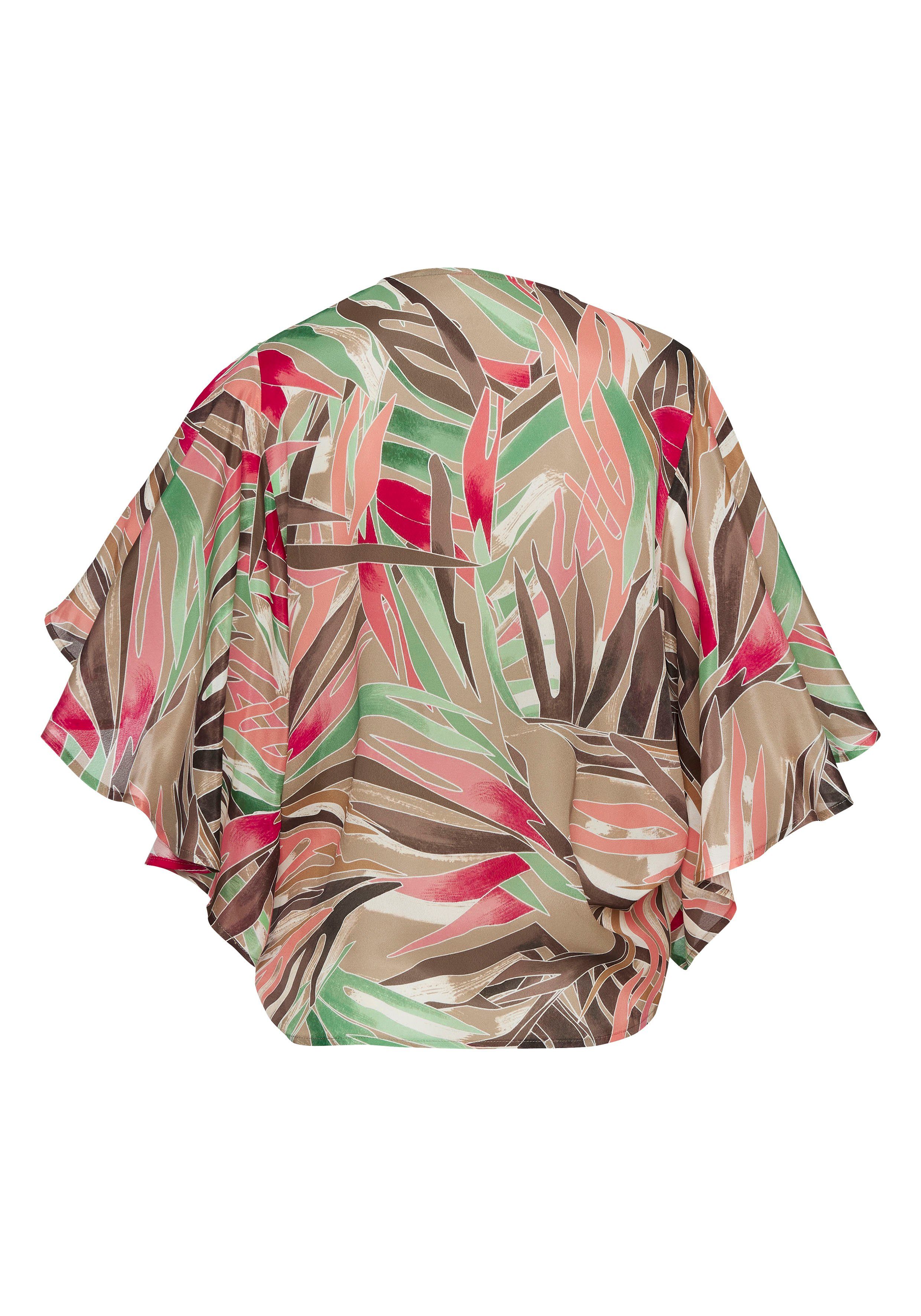 Vivance Wikkelblouse met alloverprint zomerse damesblouse om te knopen