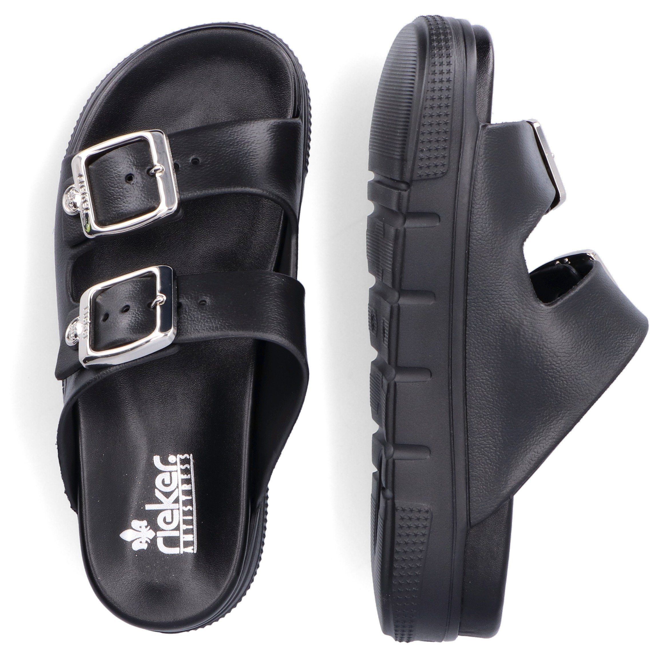 Rieker Slippers , plateau, zomerschoen, slippers in breedte g (=wijd)