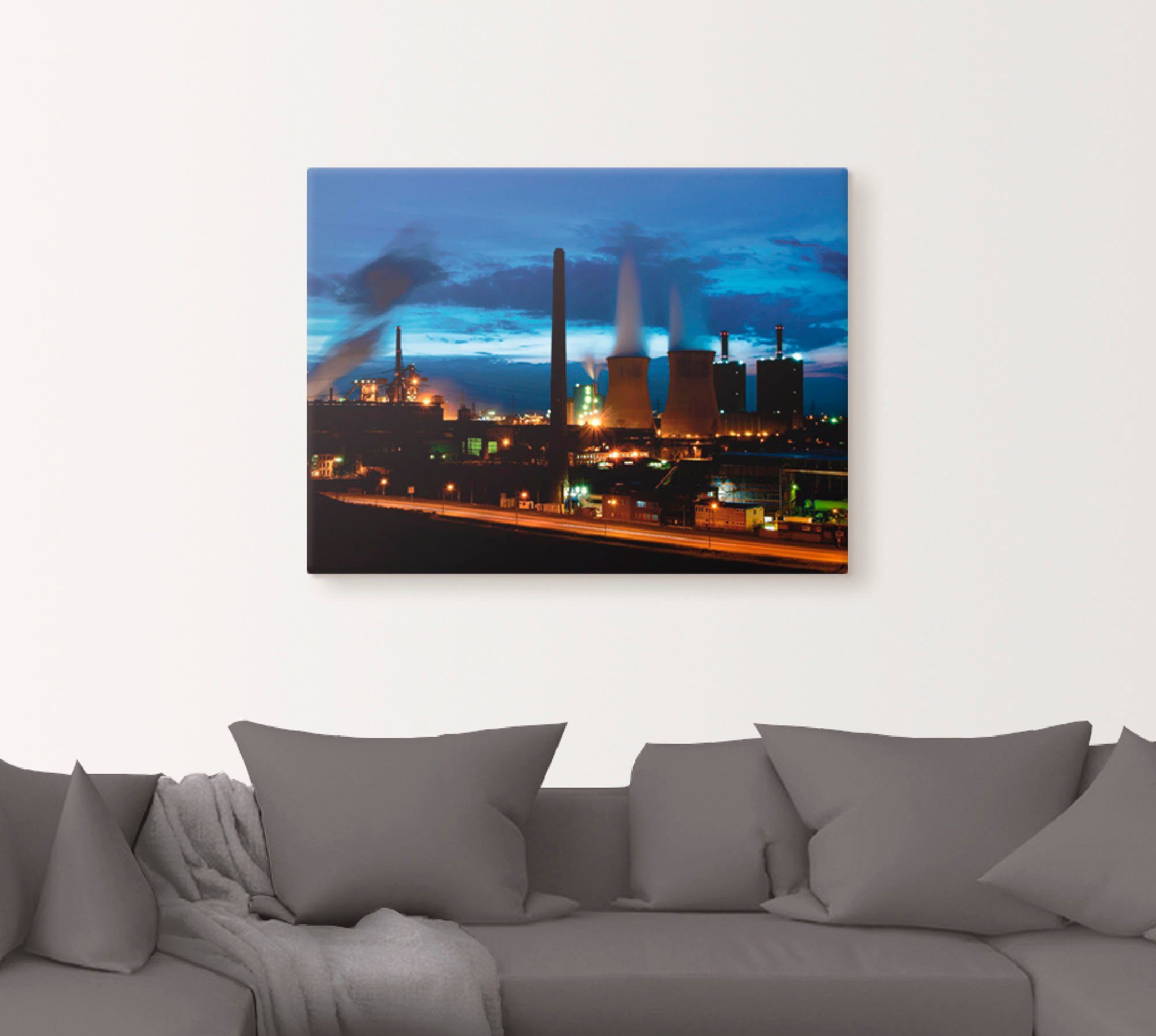 Artland Artprint Duisburg- Dehoga na zonsondergang als artprint op linnen, poster in verschillende formaten maten