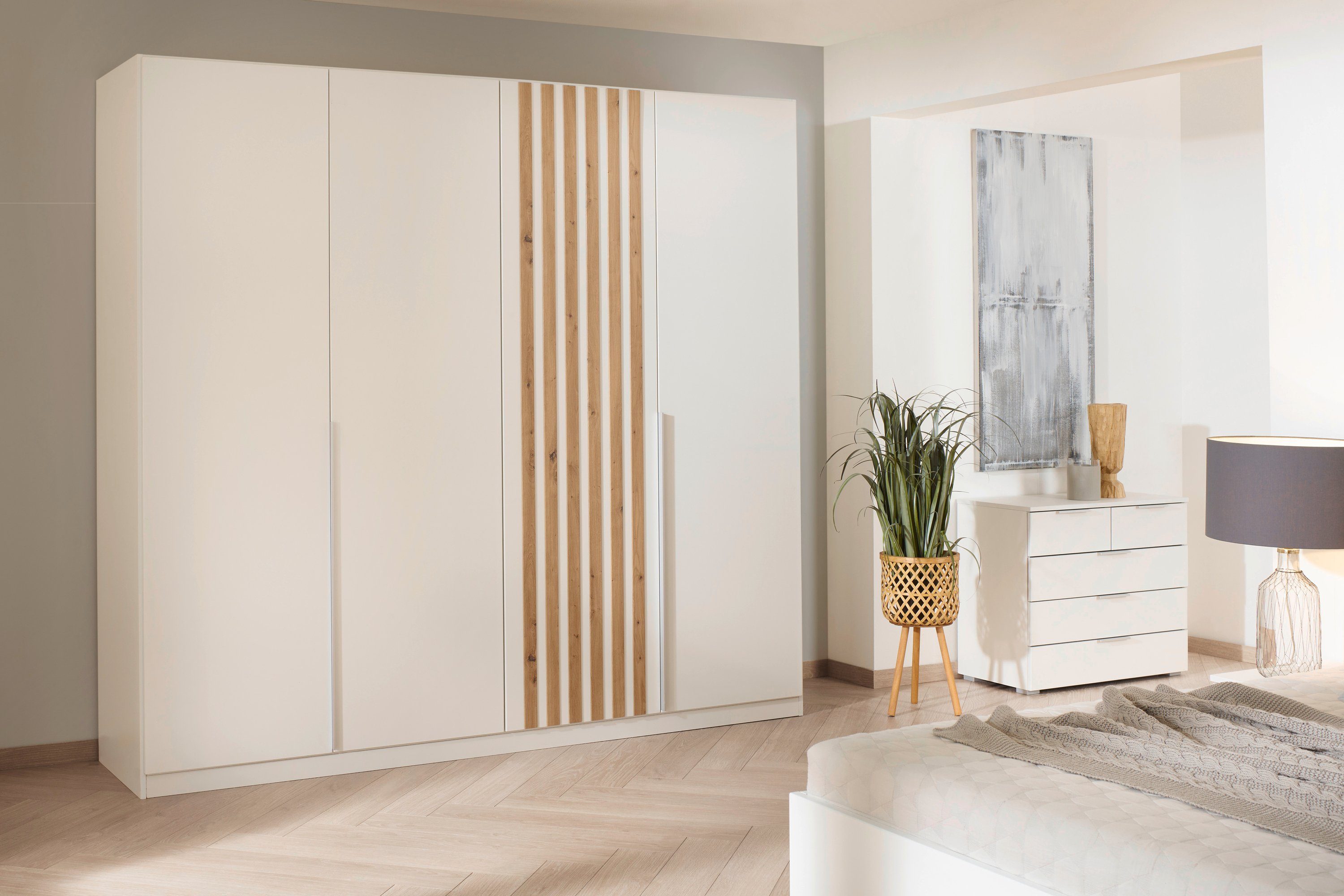 rauch Slaapkamerserie Lamella met elegante lattengarnering (set) complete slaapkamers wit