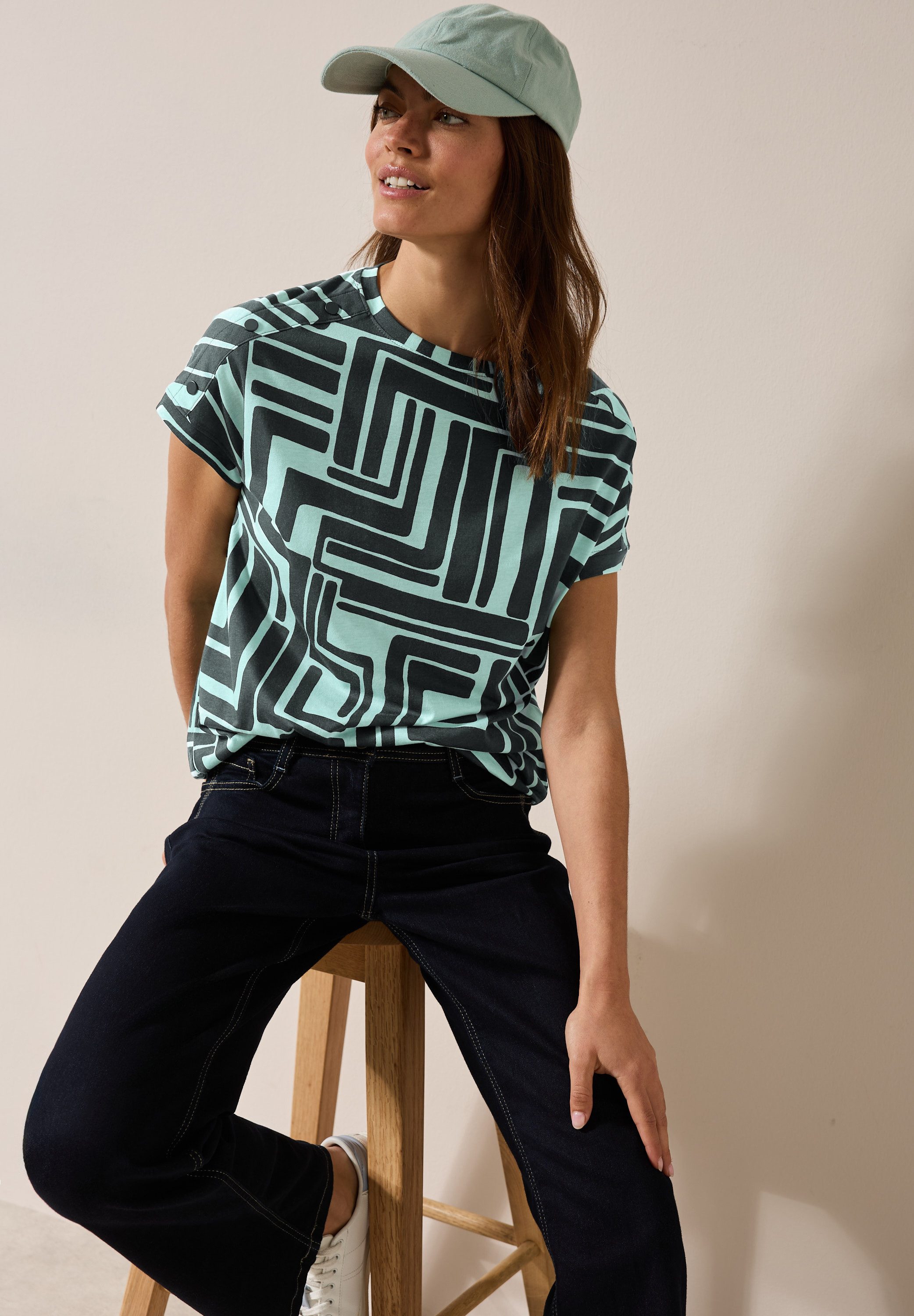 Cecil T-shirt met print all-over