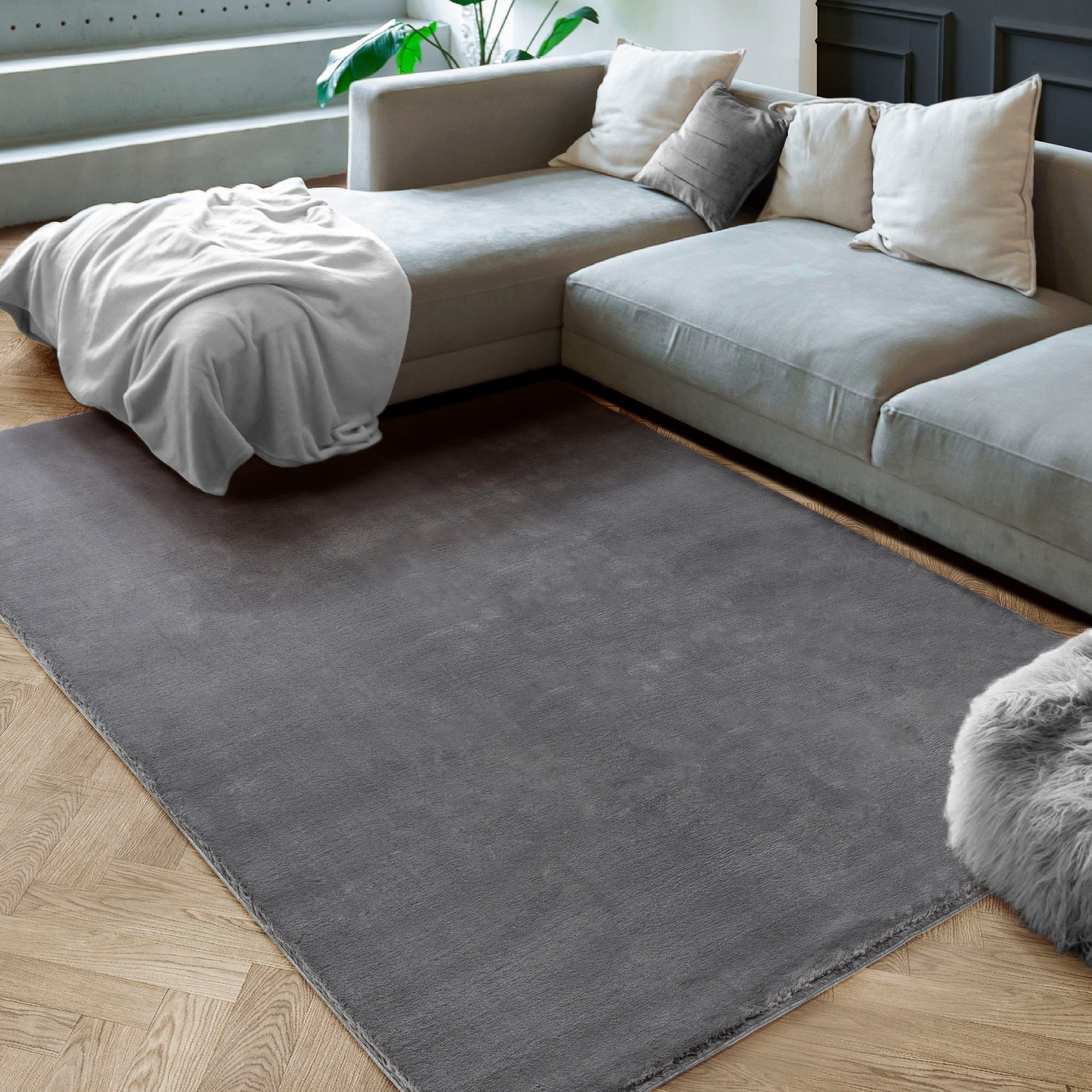 merinos Vloerkleed Maximo 30 zachte dichte korte pool, vloerkleed van imitatiebont, bont-touch, woonkamer