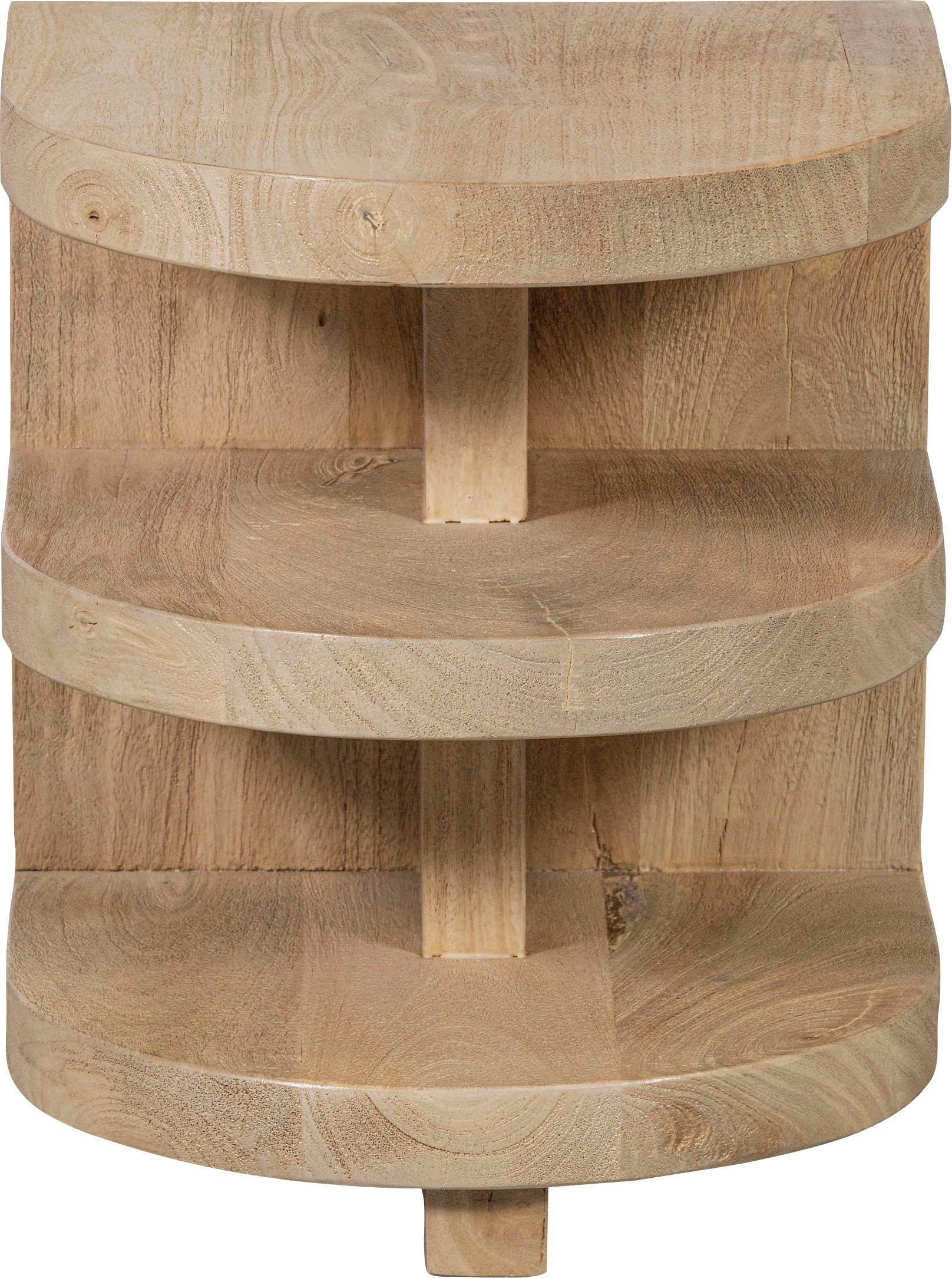 WOOOD Bijzettafel Milan van mango-hout, h 42 cm x b 36 cm bijzettafels bruin