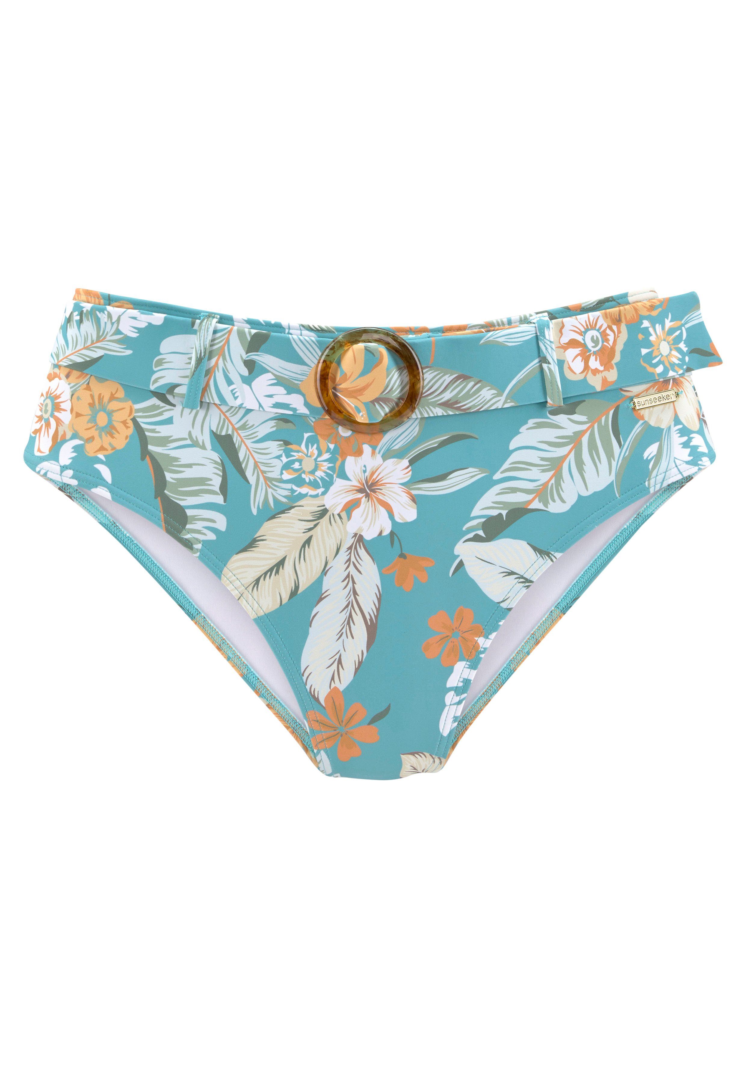Sunseeker Highwaist-bikinibroekje Suva met een afneembare riem