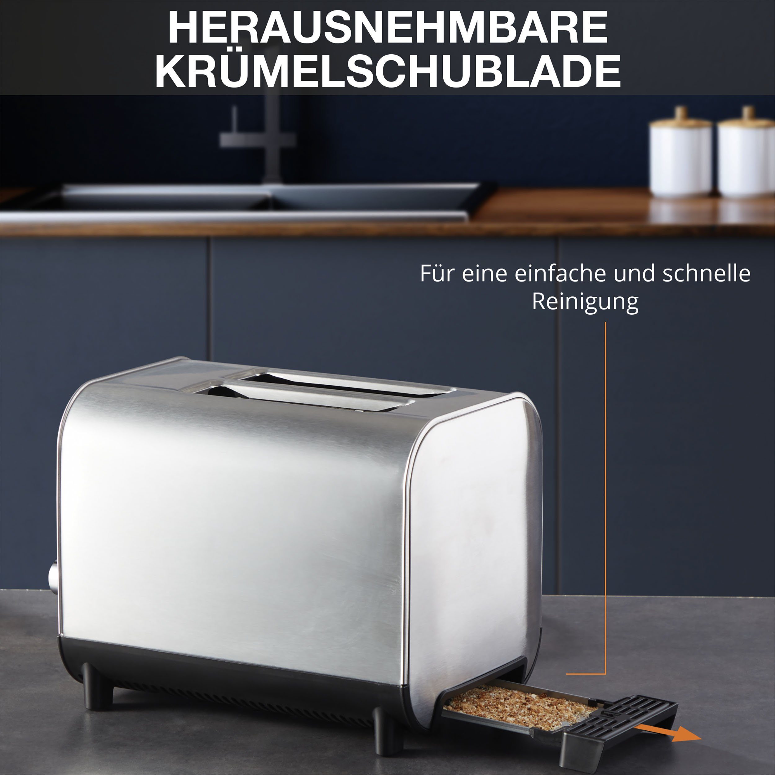 Krups Toaster KH682D Excellence aanraakgevoelige toetsen, liftfunctie, 8 bruiningsgraden
