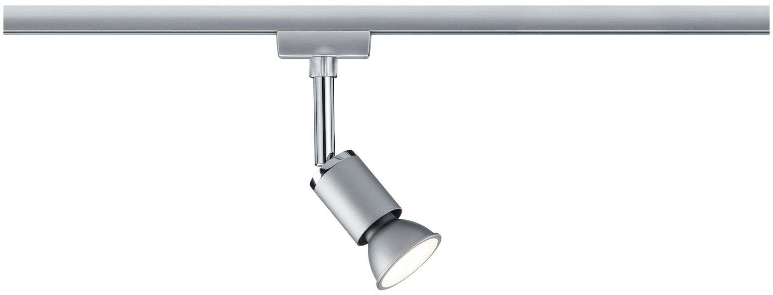 Paulmann Railsysteem-lampen URail rail spot Pure II Enkelspot GU10 max. 10W 230V (1-delig) plafondlampen zilver(kleur)