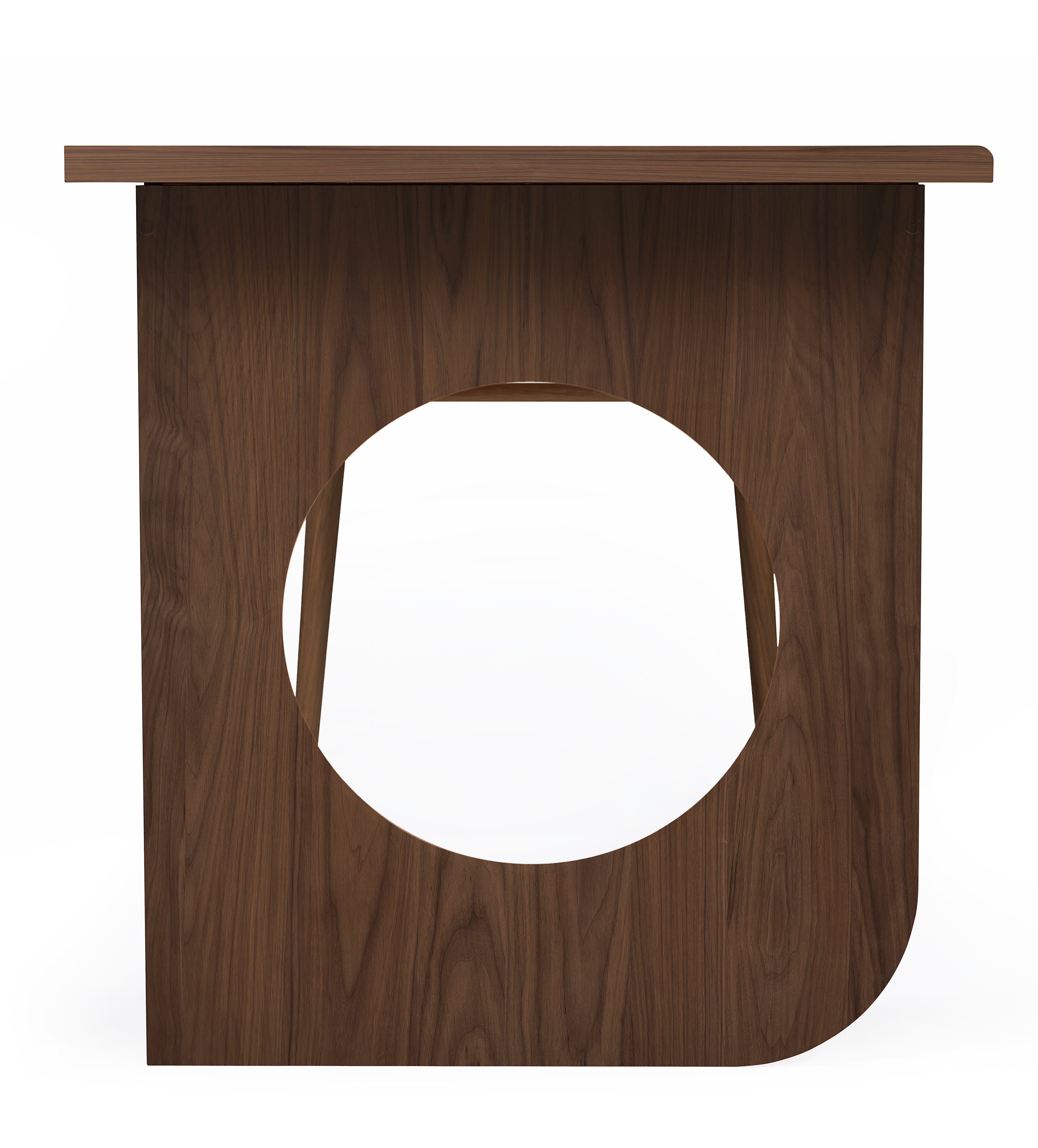 Woodman Bureau BAU chique houtfineer in notenkleur, breedte 140 cm