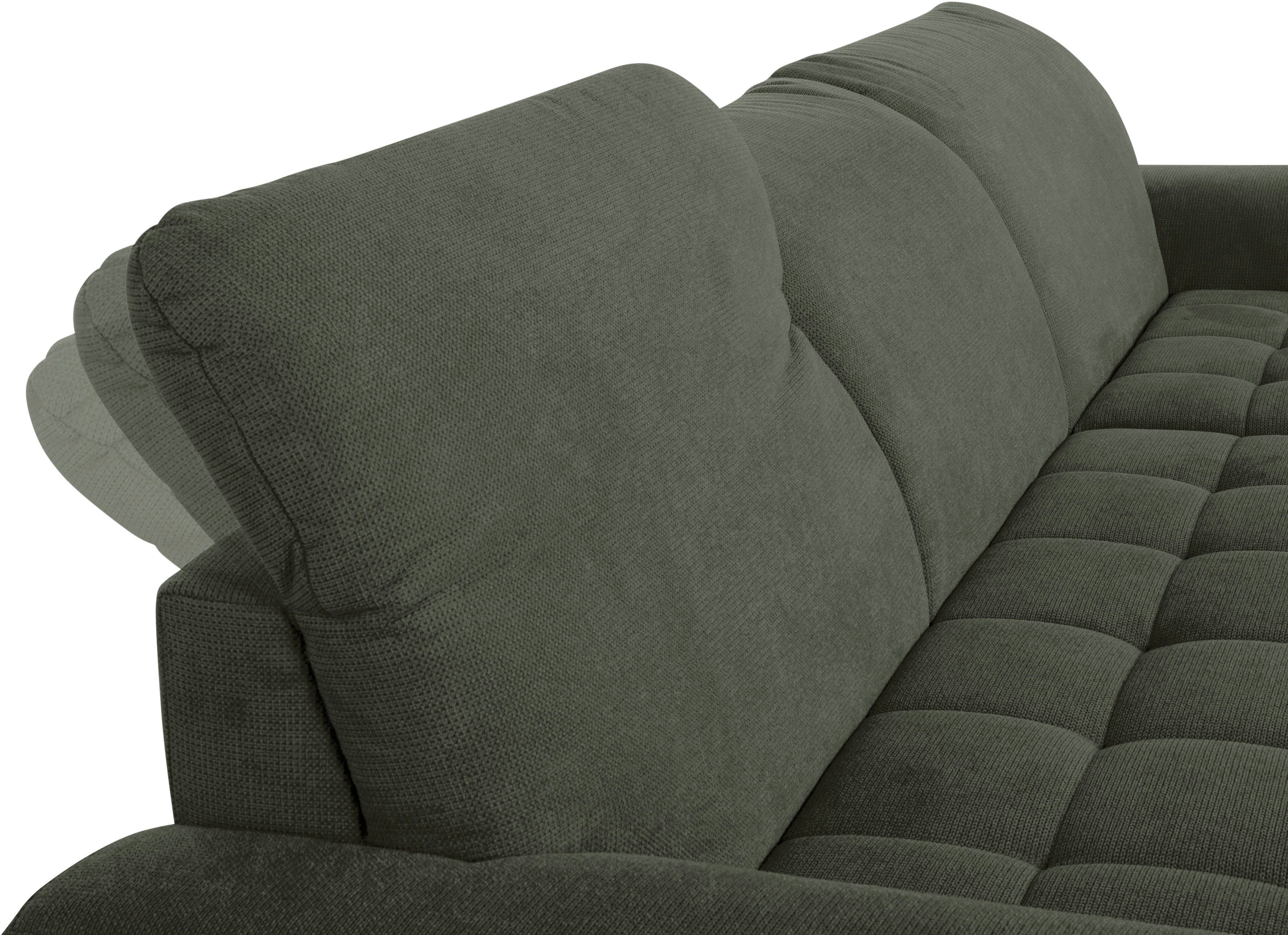 DOMO collection Hoekbank Franzi L-vorm naar keuze met verstelbare hoofdsteun (dan diepte: 170 cm)