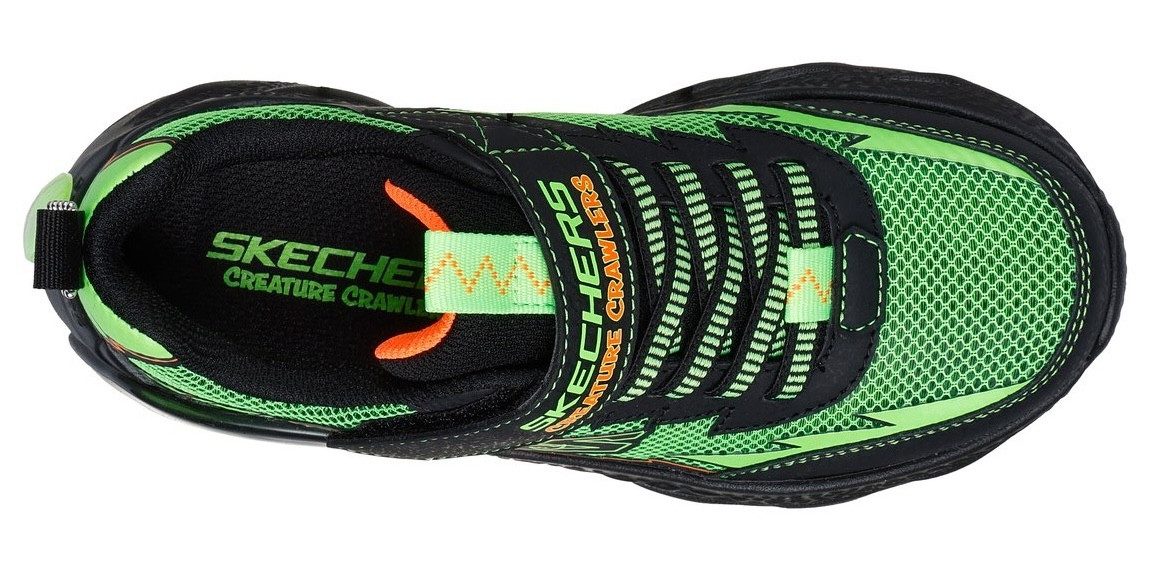 Skechers Sneakers CREATURE-CRAWLERS , blinkende klittenbandschoen met coole afbeelding, maat sjabloon te downloaden