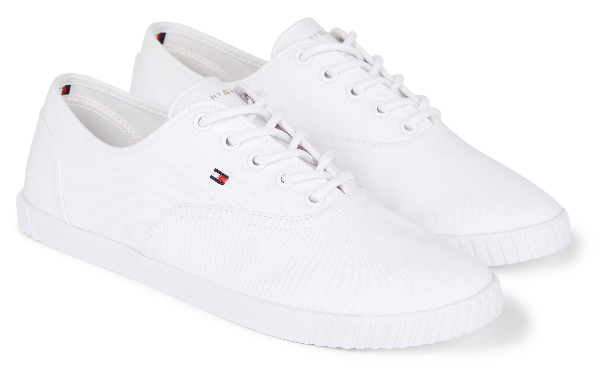 Tommy Hilfiger Sneakers CANVAS LACE UP SNEAKER in smalle vorm, vrijetijdsschoen, lage schoen, veterschoen