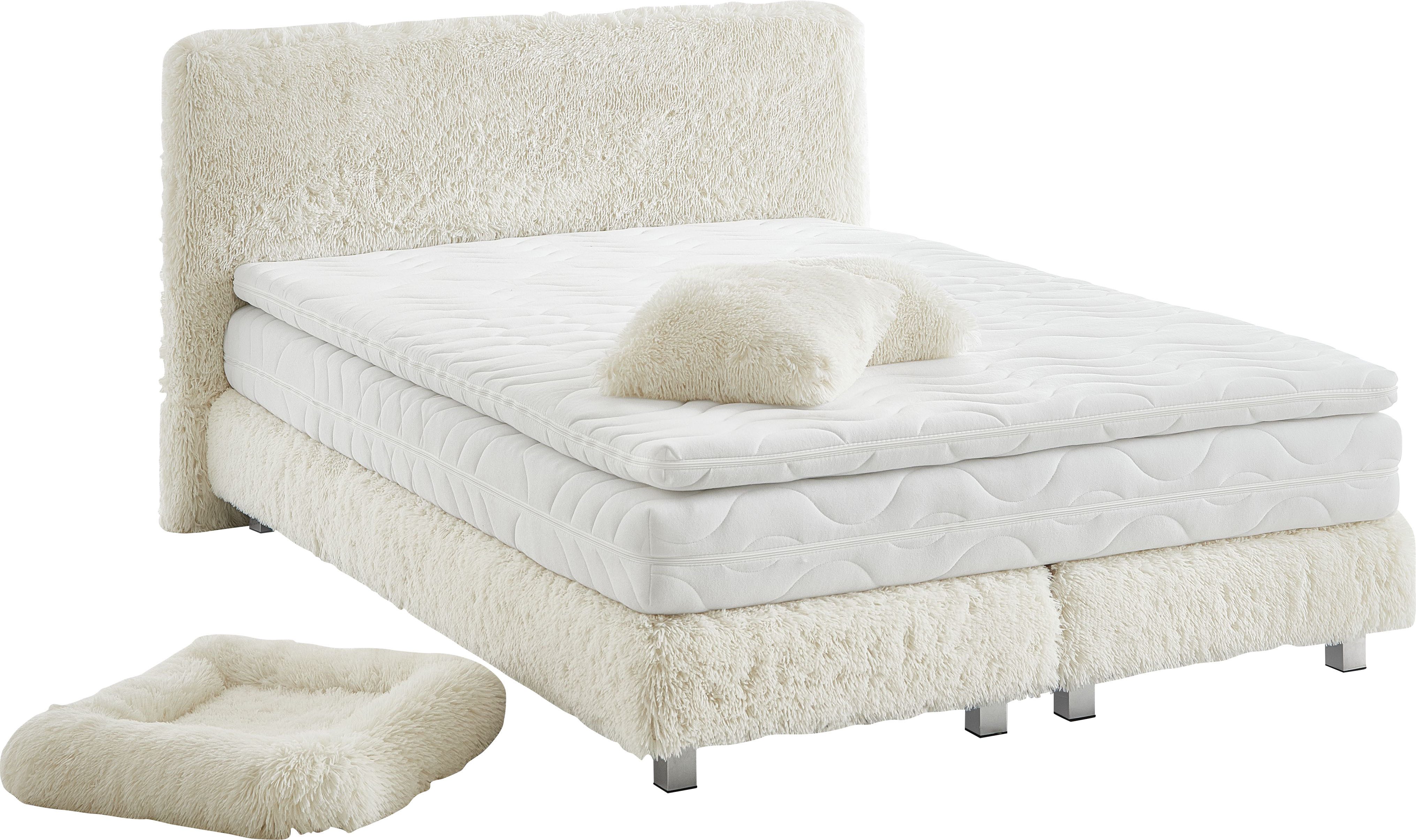 Westfalia Polsterbetten Boxspring Nara van faux-bont, verkrijgbaar in h2, h3 & h4