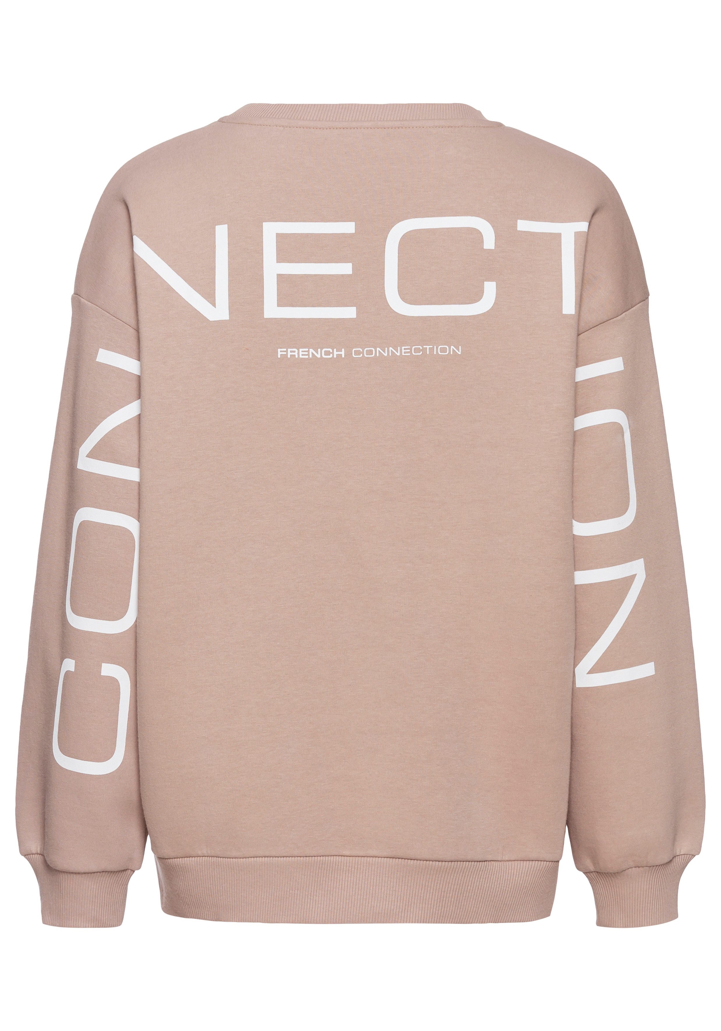 French Connection Sweatshirt met grote logoprint op de rug
