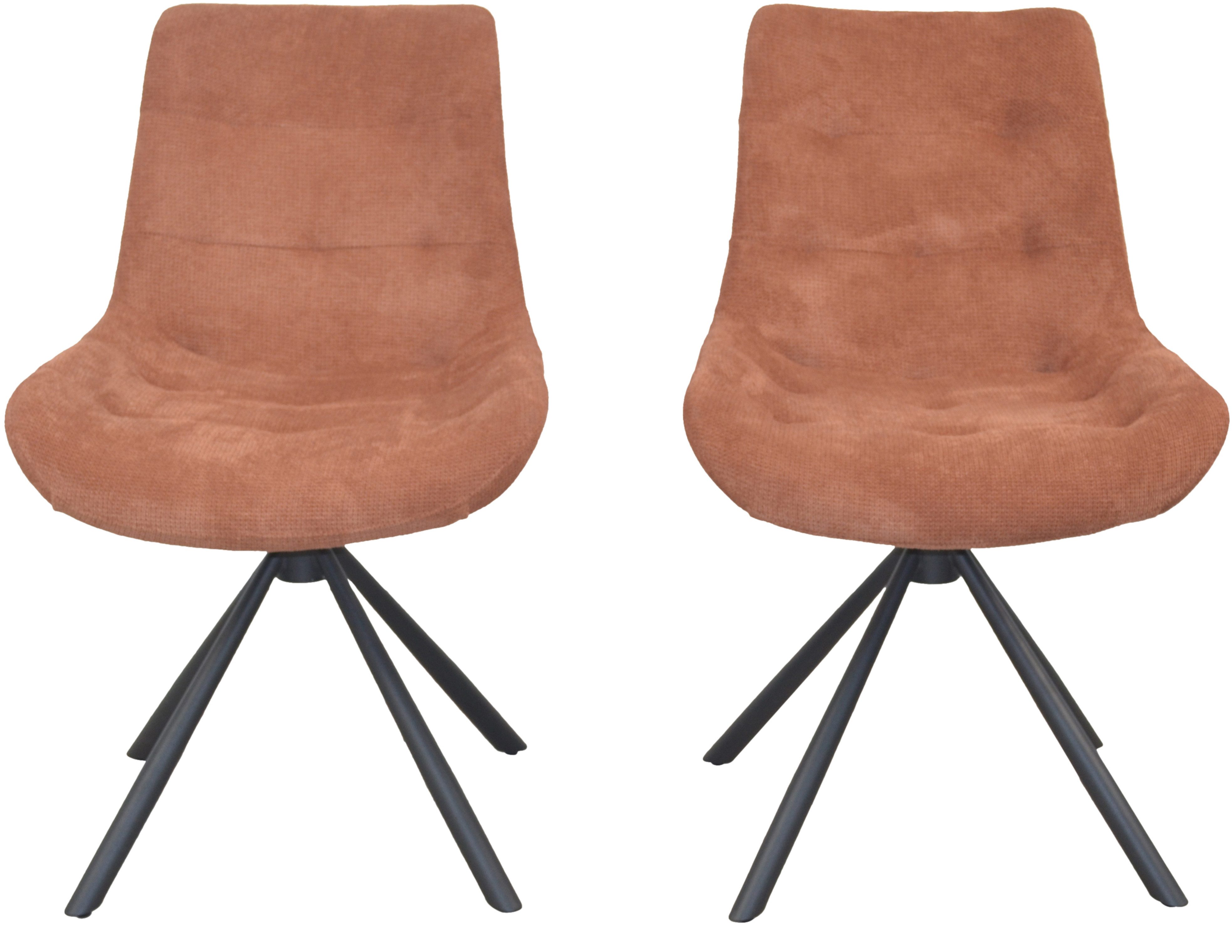 HOFMANN LIVING AND MORE Stoel (set, 2 stuks) 4 poot stoelen oranje